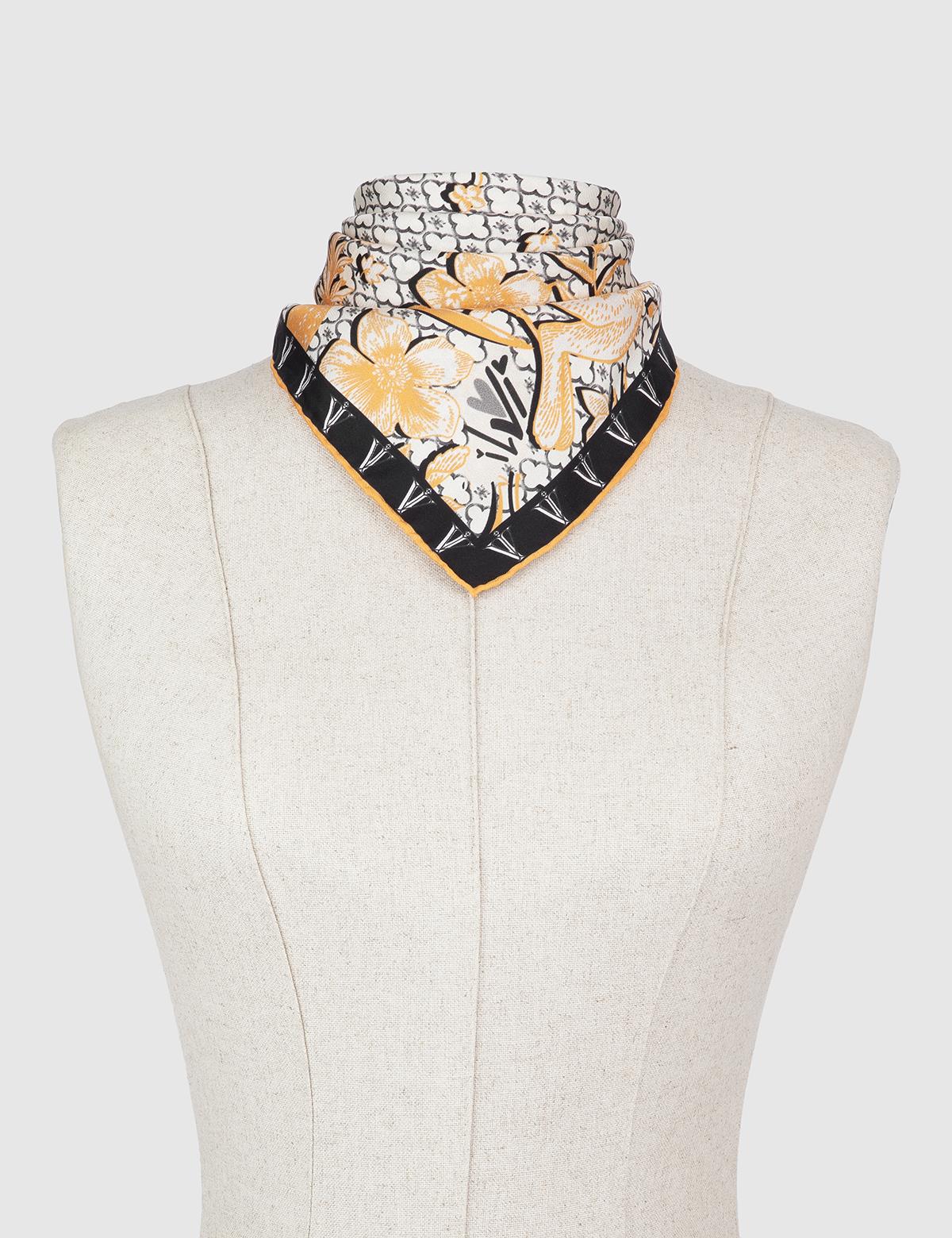 Willamar Mustard Silk Twill Women's Bandana