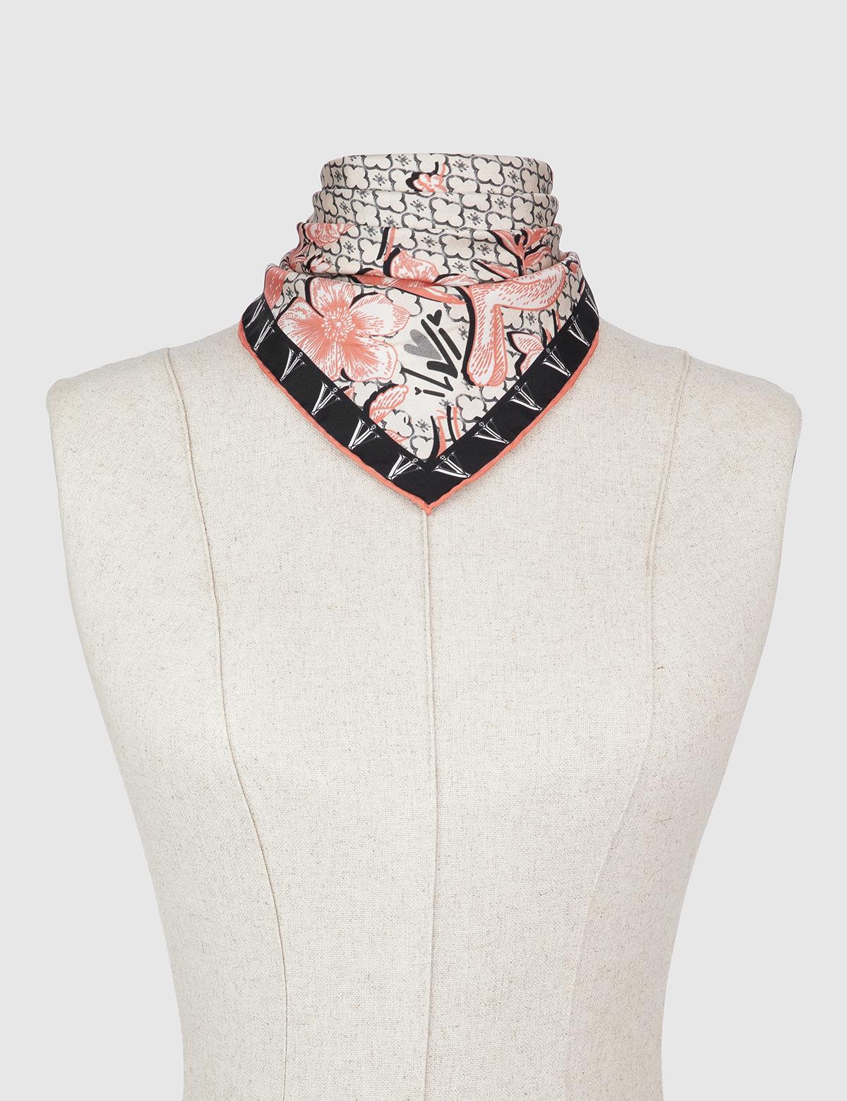 Willamar Coral Silk Twill Women's Bandana