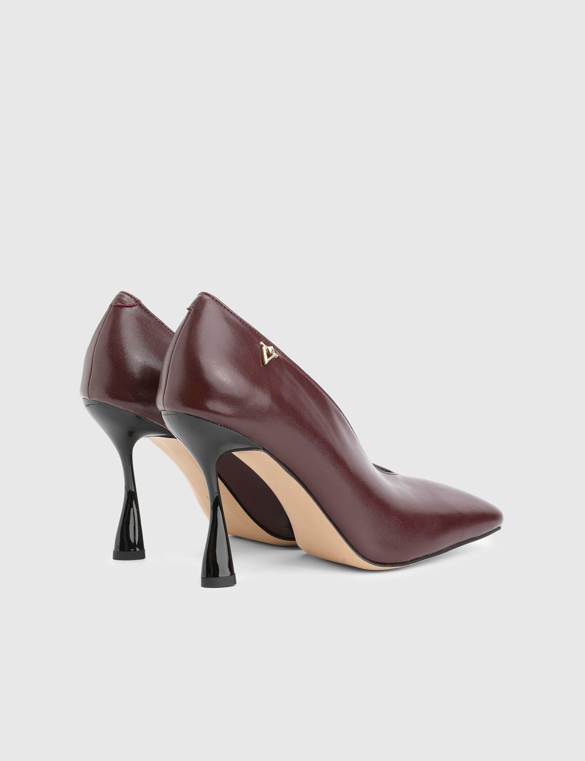 Wine Burgundy Leather Women's Pump