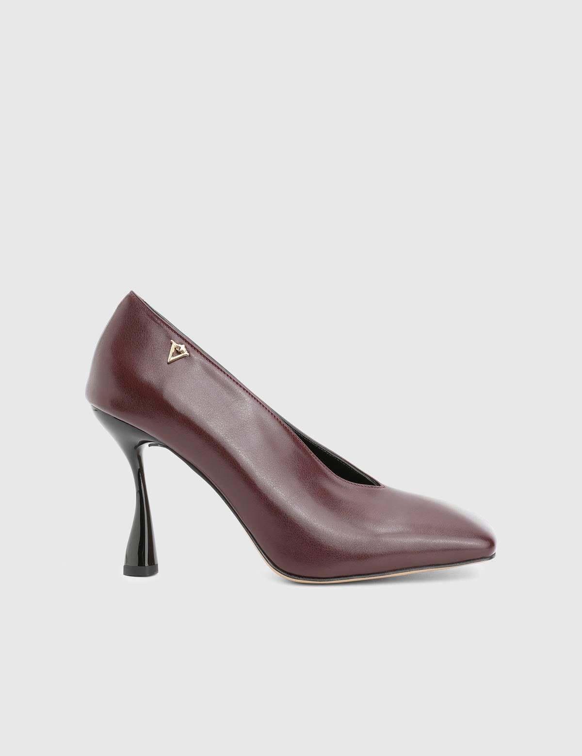 Wine Burgundy Leather Women's Pump