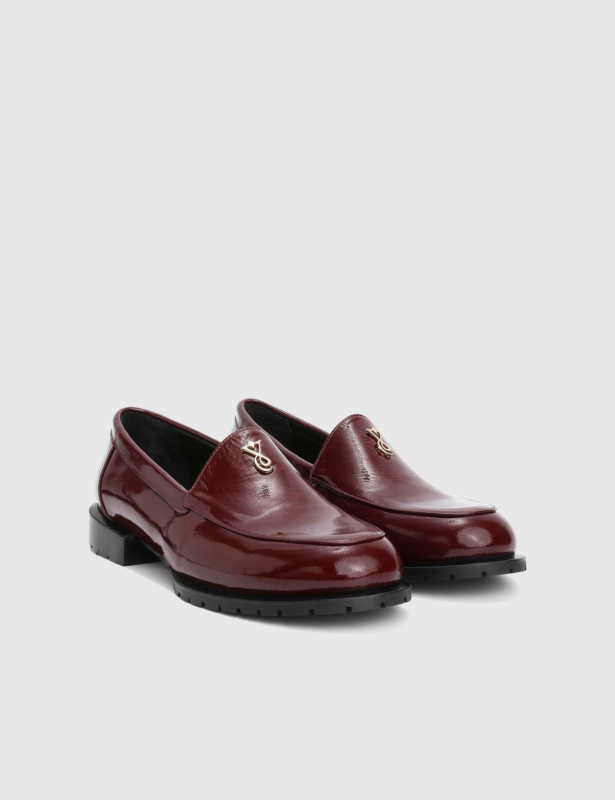 Wing Burgundy Patent Leather Women's Loafer