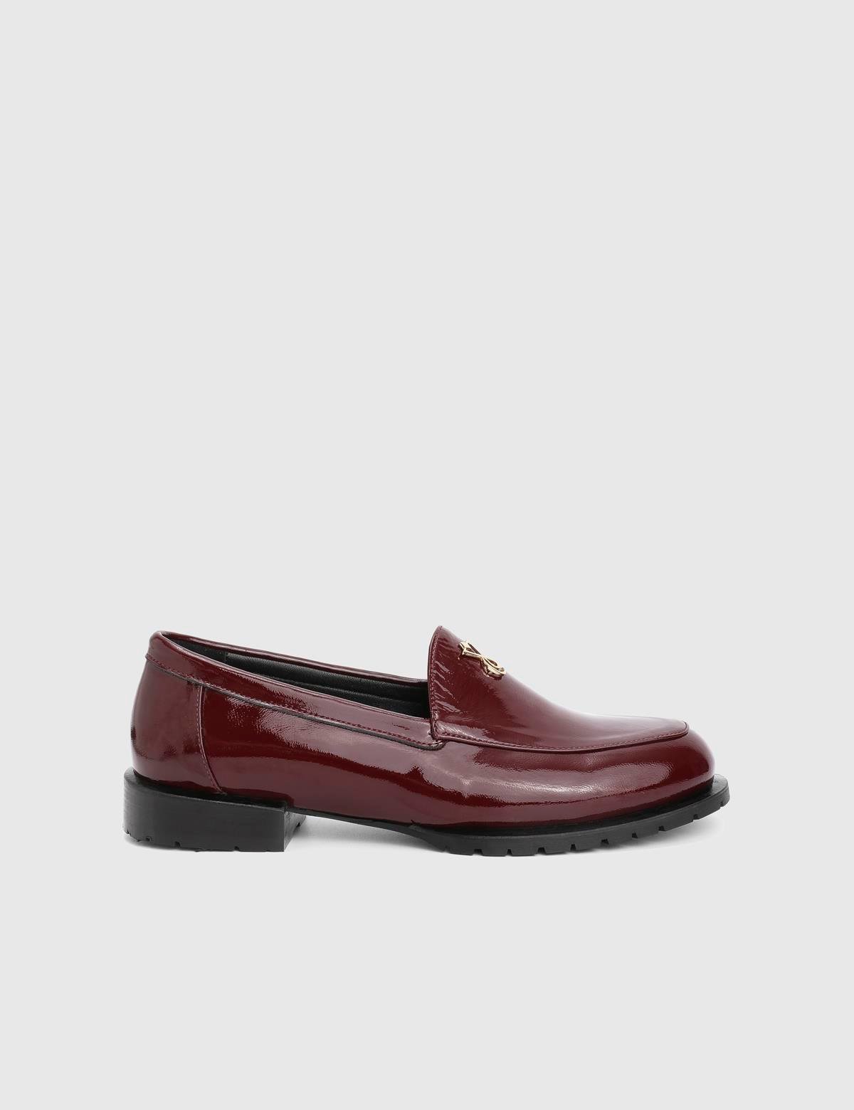 Wing Burgundy Patent Leather Women's Loafer