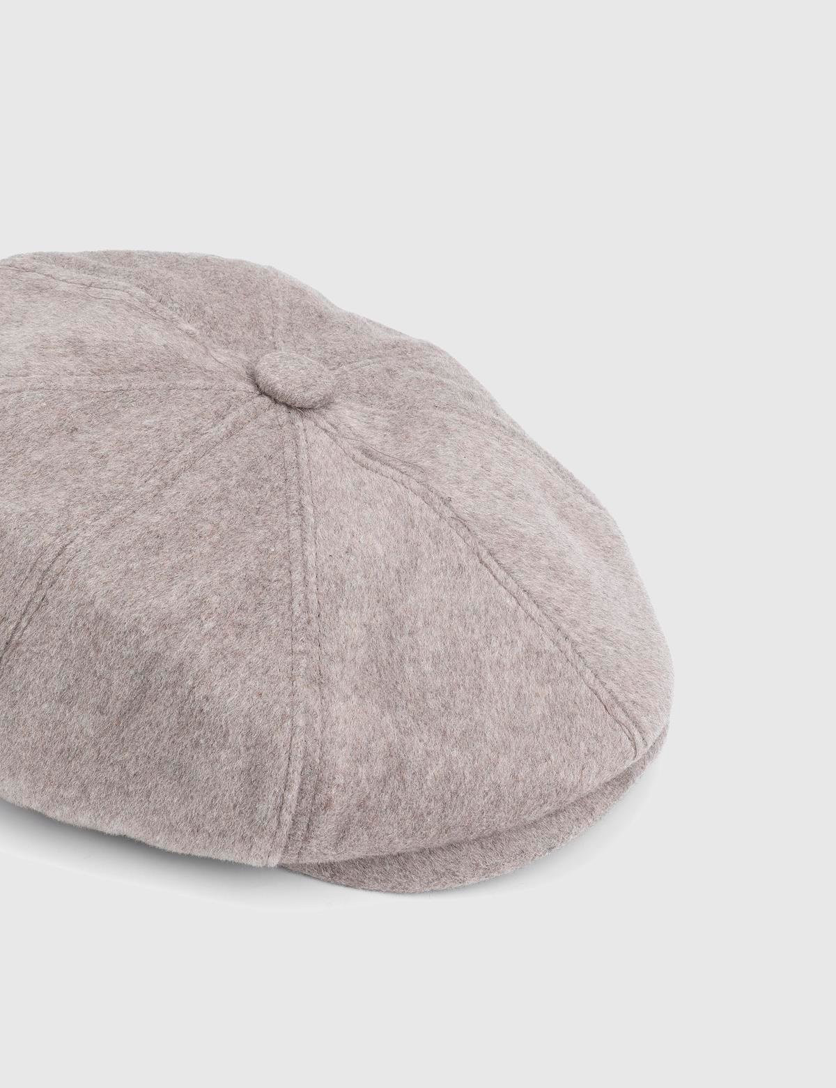 Wolter Beige Men's Fabric Flat Cap