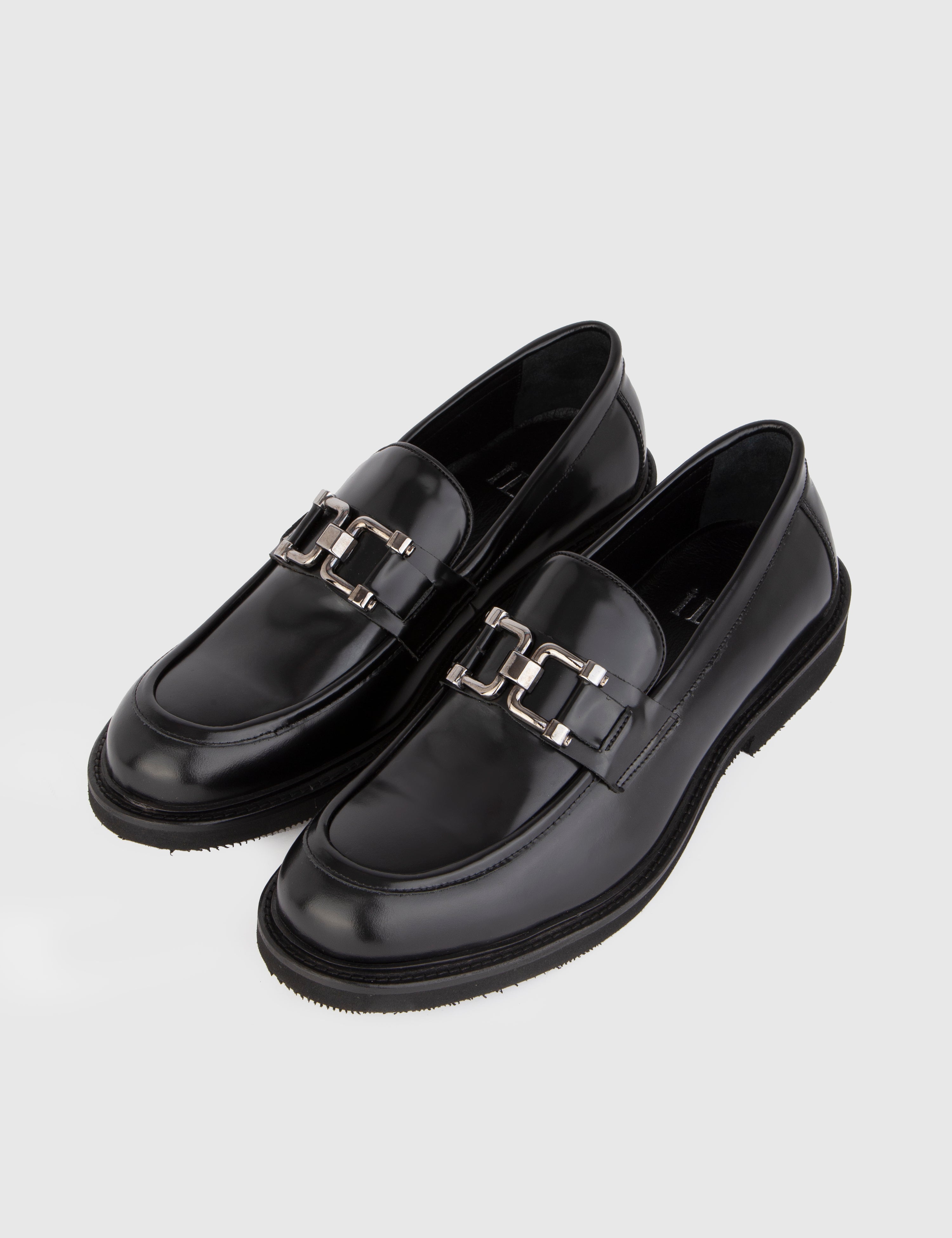 Borska Black Florentic Leather Men's Daily Shoe