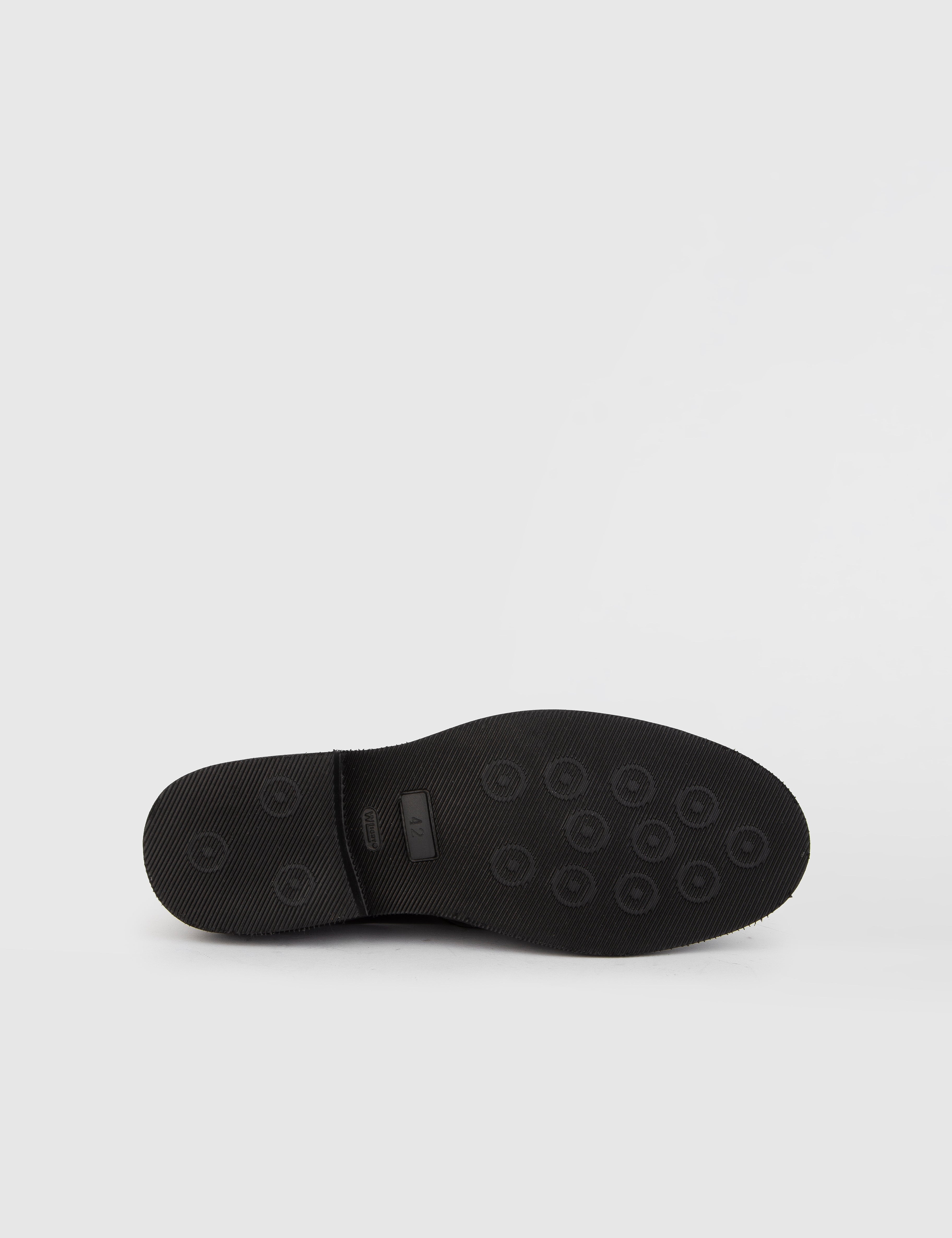 Borska Black Florentic Leather Men's Daily Shoe