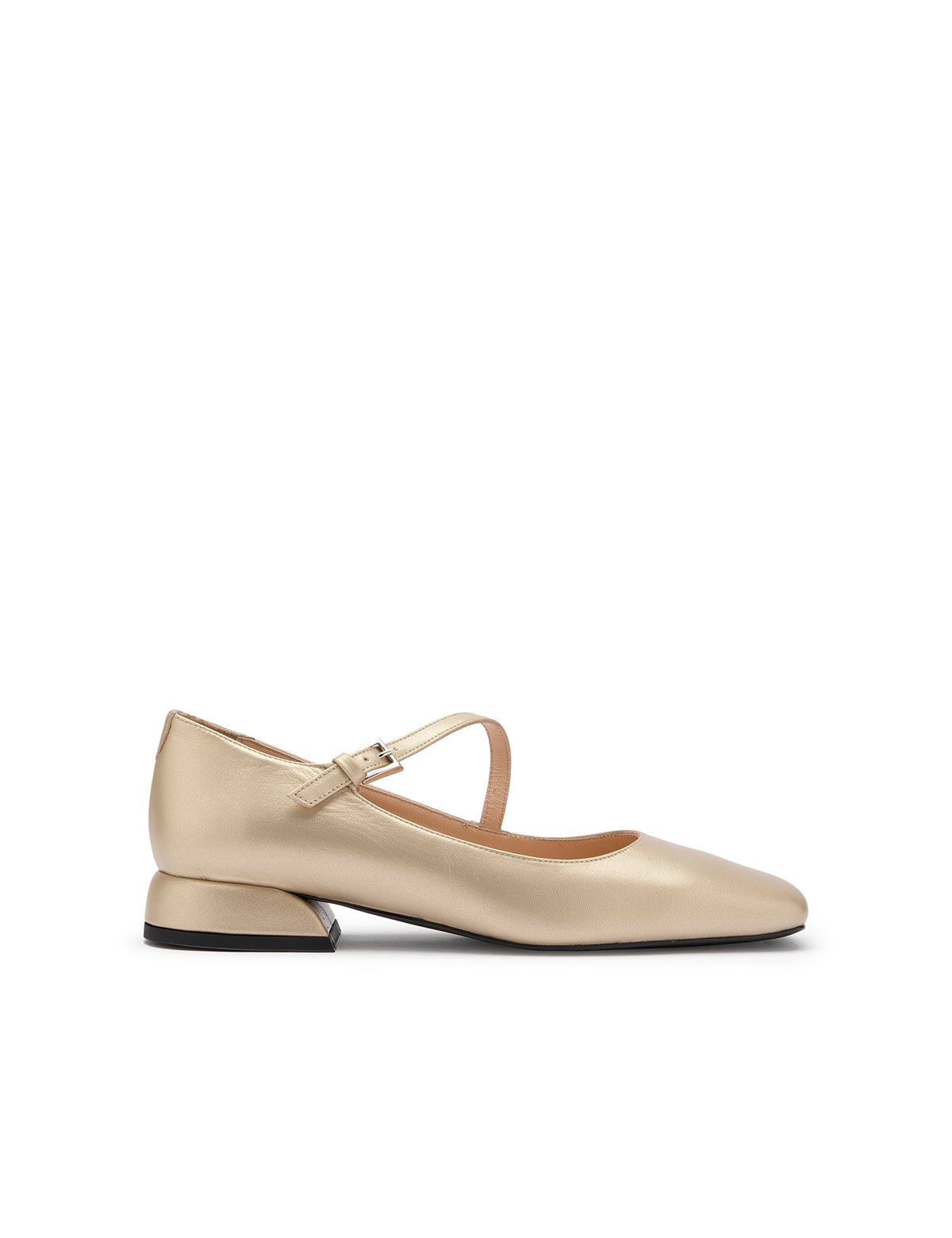 Ceiba Gold Leather Women's Ballerina