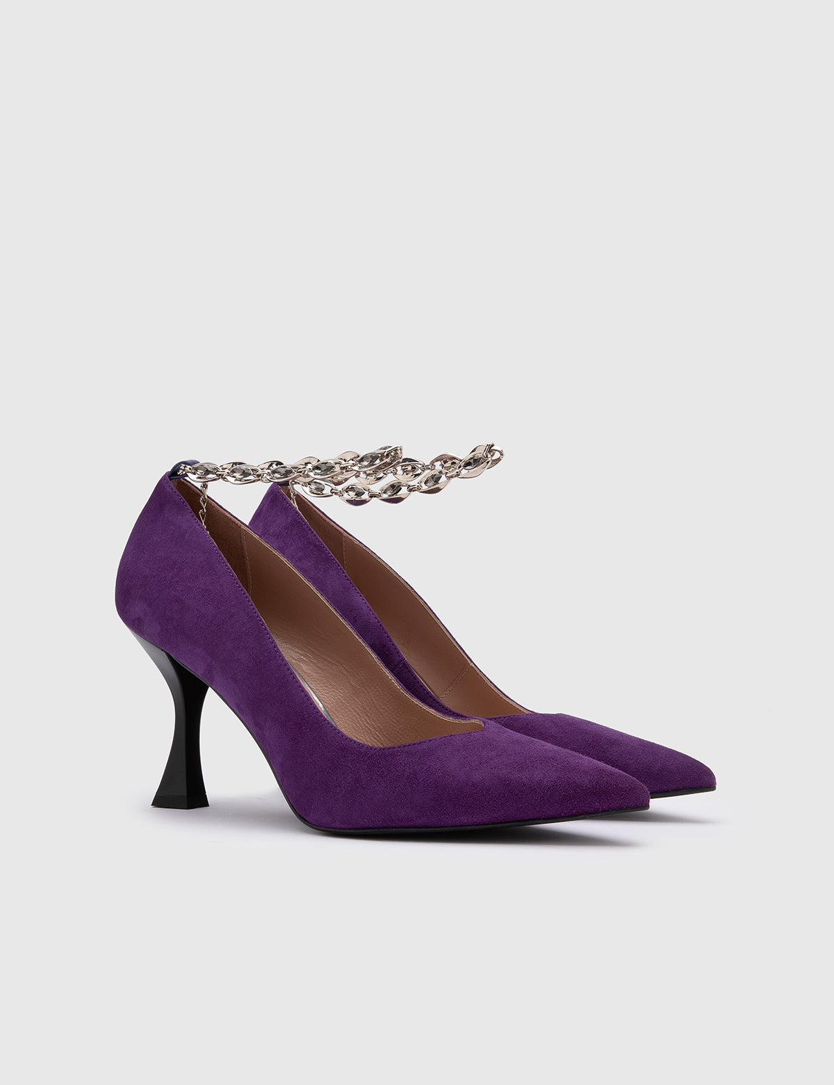 Halltor Lila Wildleder-Damenpumps