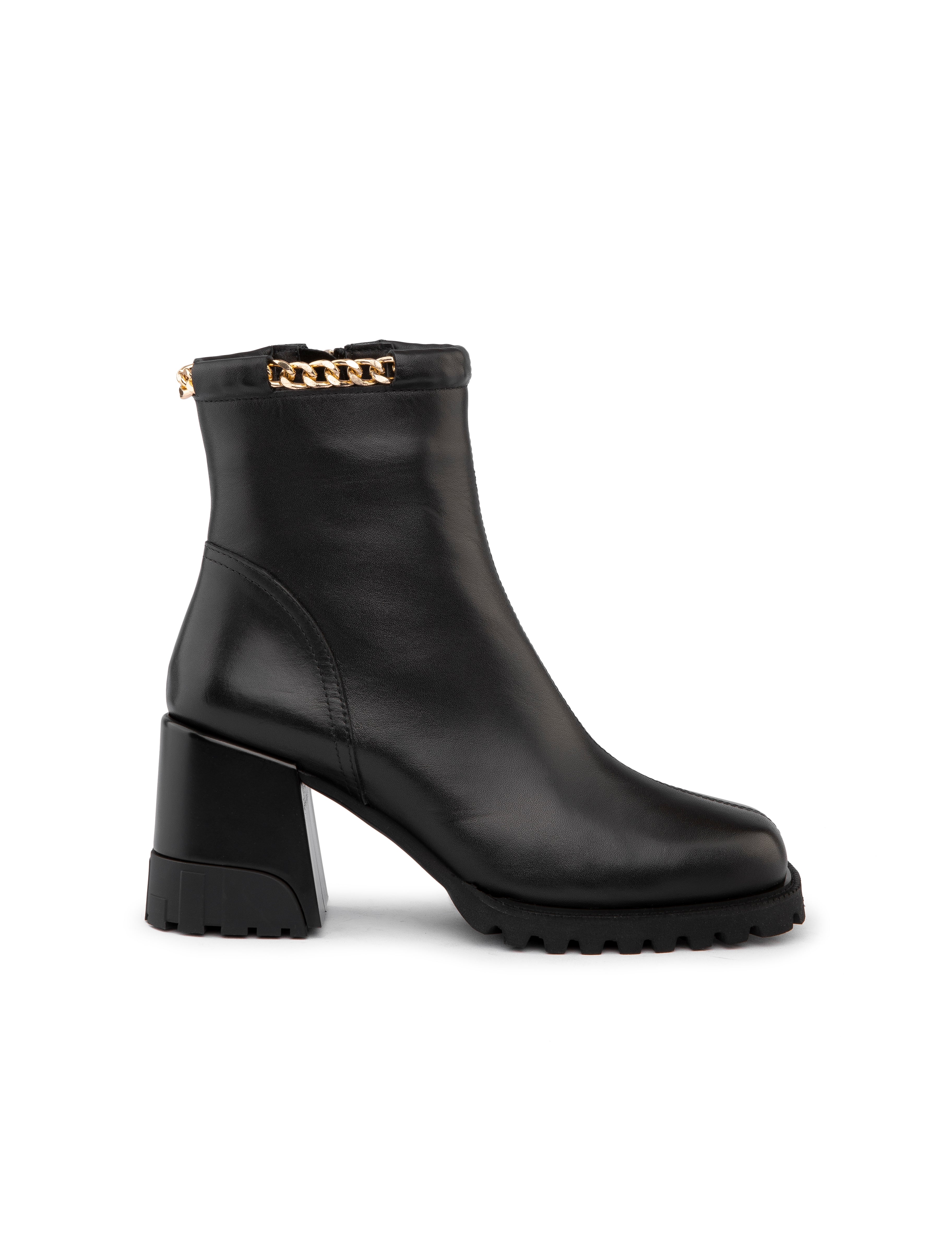 Harder Black Leather Women's Heeled Boot