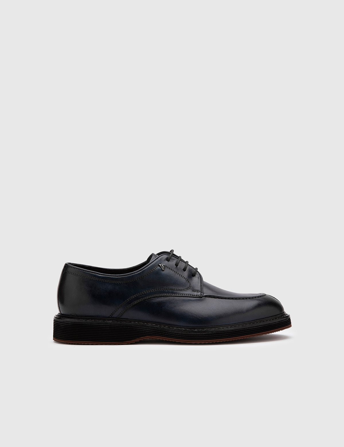 Hatia Navy Blue Leather Men's Daily Shoe