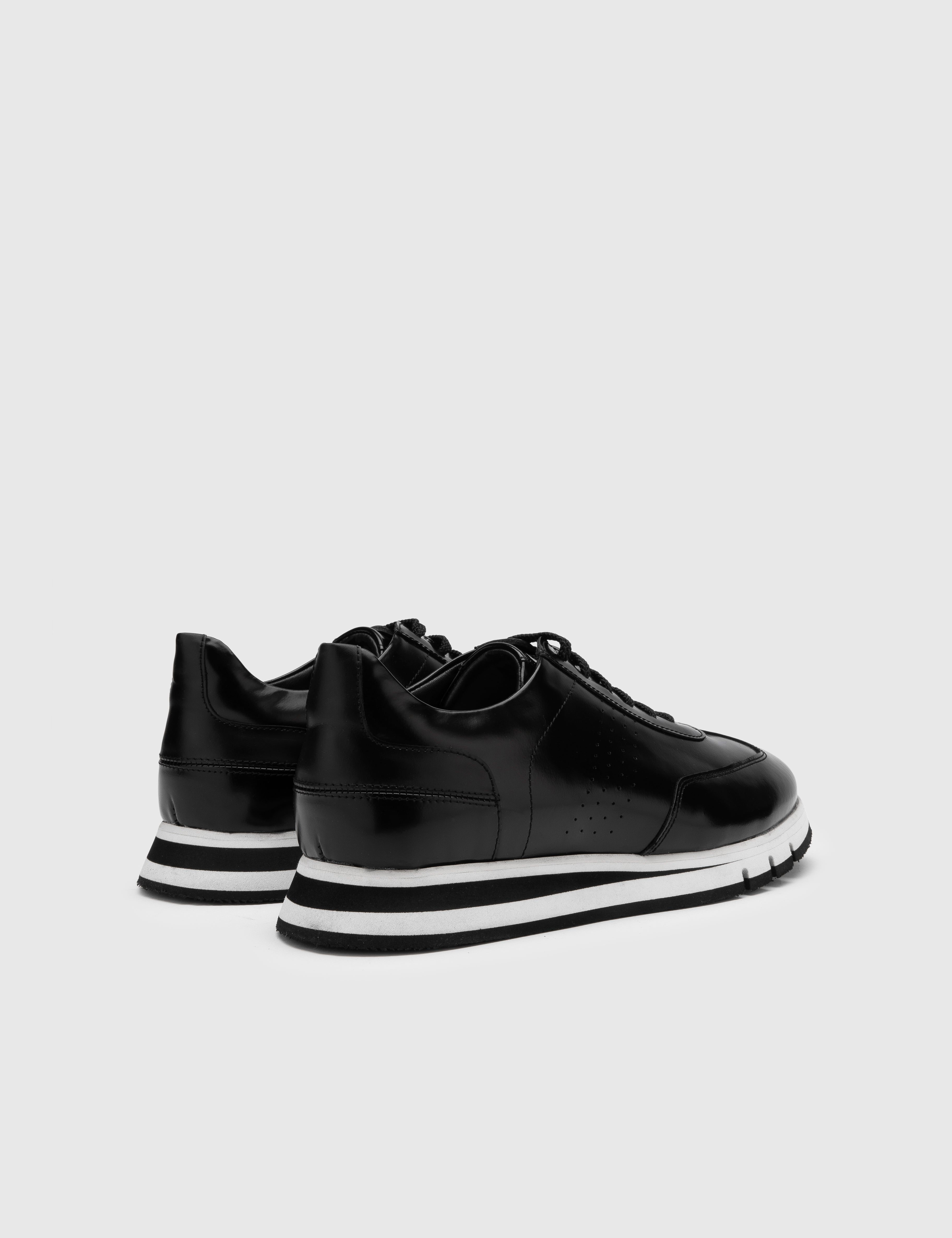 Maiken Black Florentic Leather Men's Sneaker