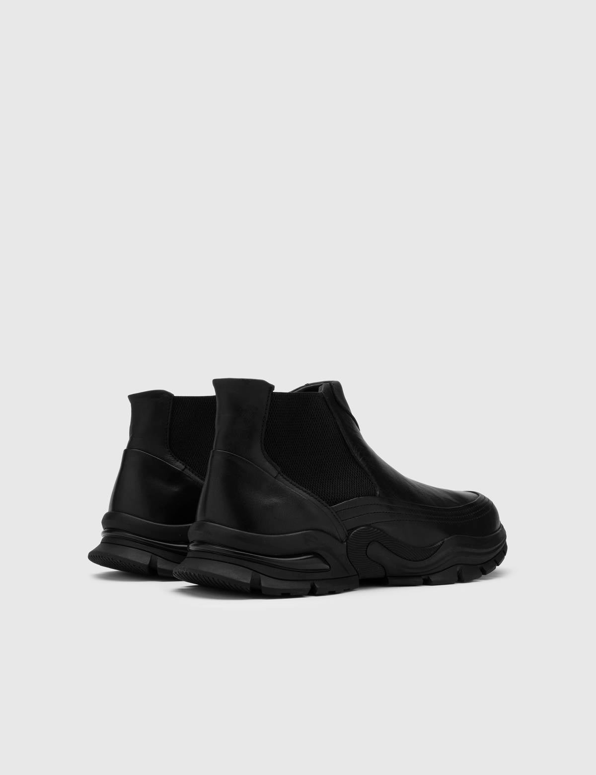 Bened Herrenstiefel aus schwarzem Leder