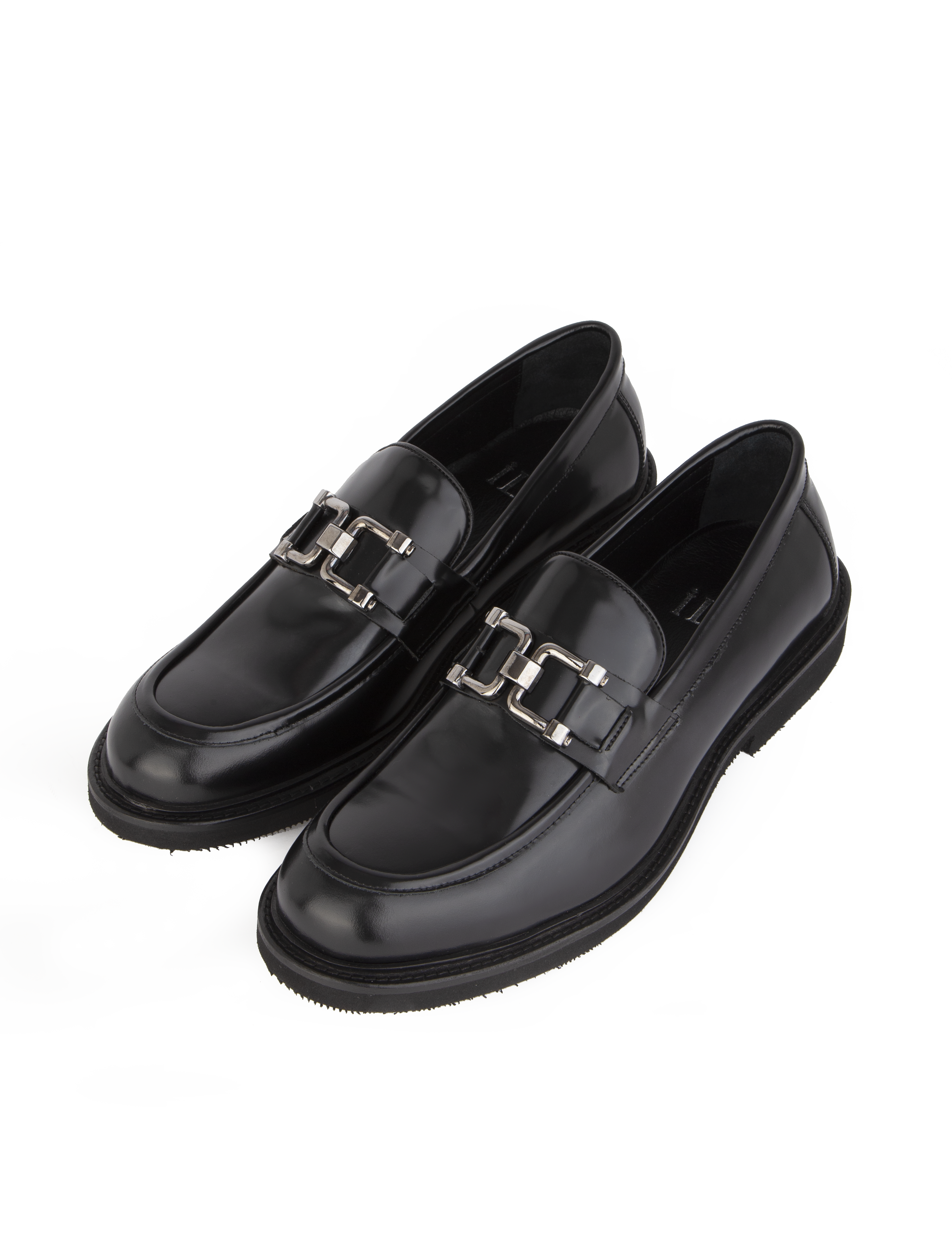 Borska Black Florentic Leather Men's Daily Shoe