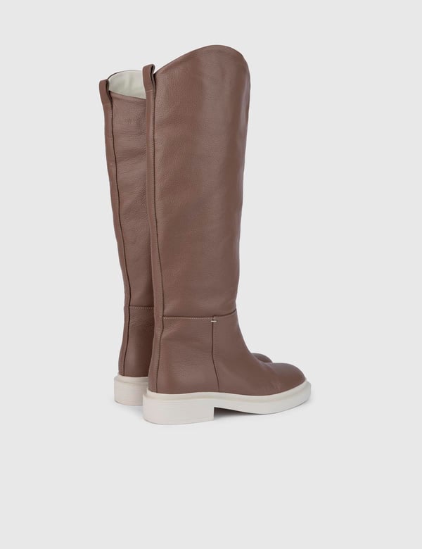 Lukia Dusty Rose Leather Women's High Boot