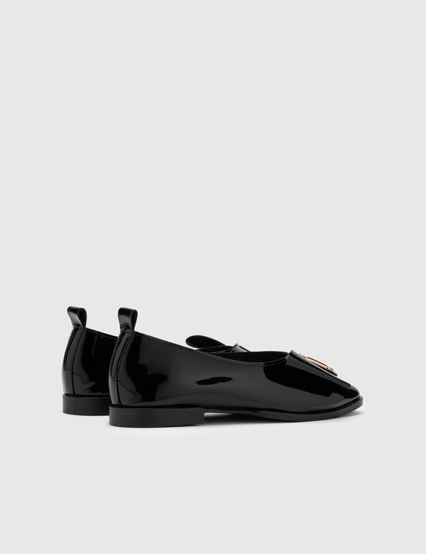 Ballerinas für Damen aus schwarzem Lackleder von Toys