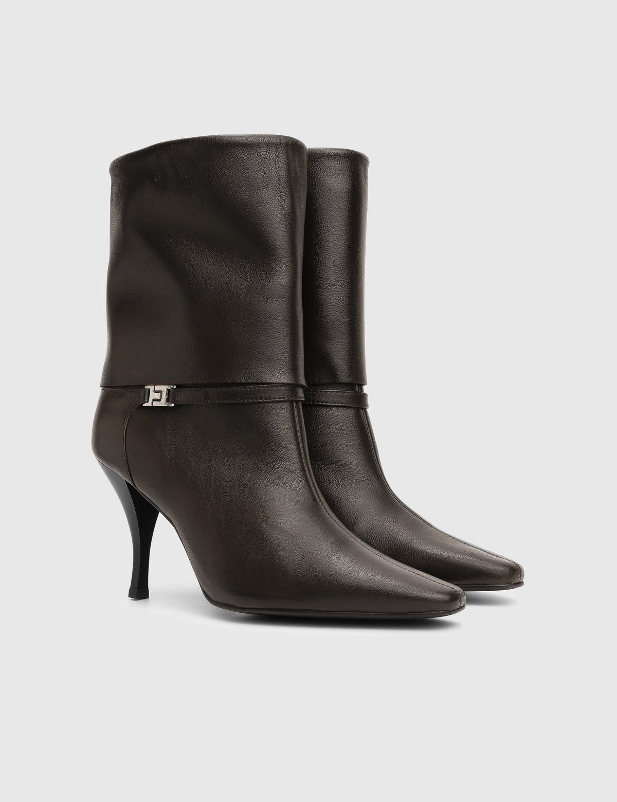 Melinda Brown Leather Women's Heeled Boot