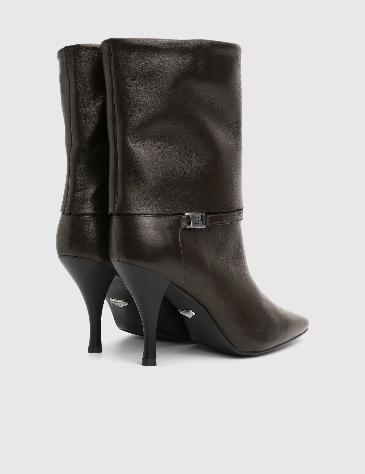 Melinda Brown Leather Women's Heeled Boot