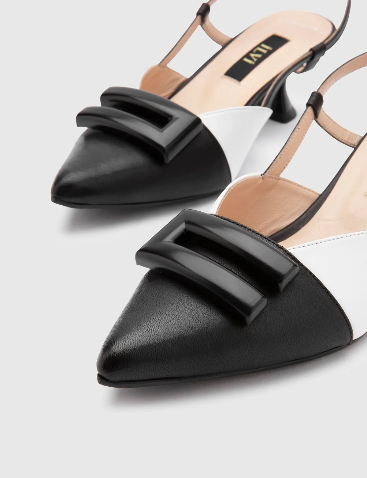 Celtıs Black Leather Women's Heeled Sandal