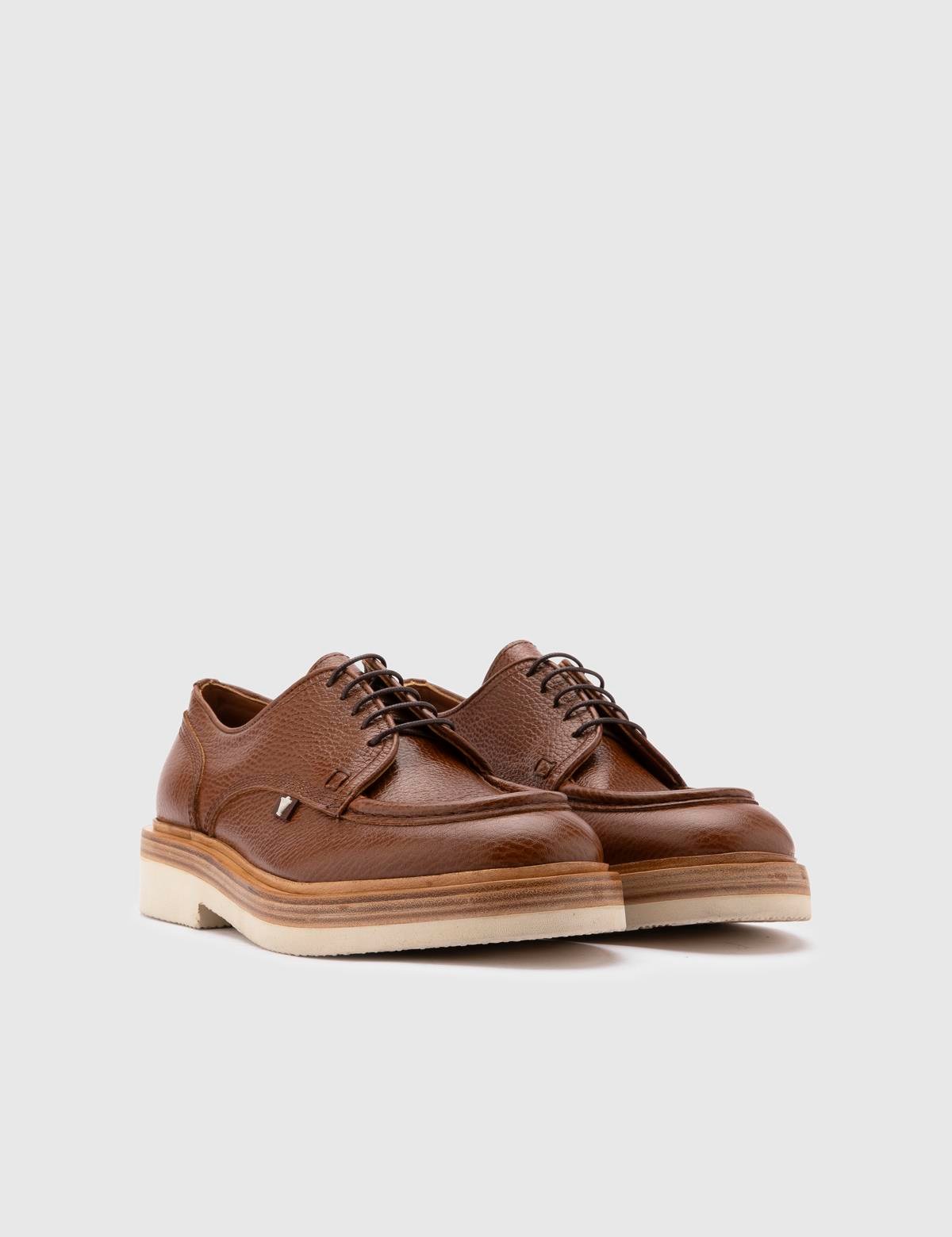 Clemente Saddle Brown Floater Leather Men's Oxford