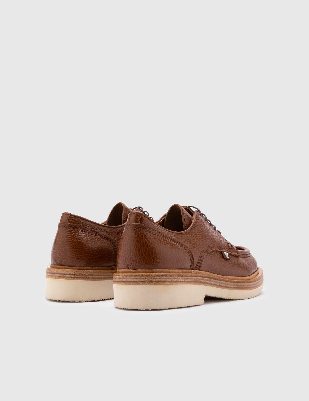 Clemente Herren Oxford aus Floater-Leder in Sattelbraun 