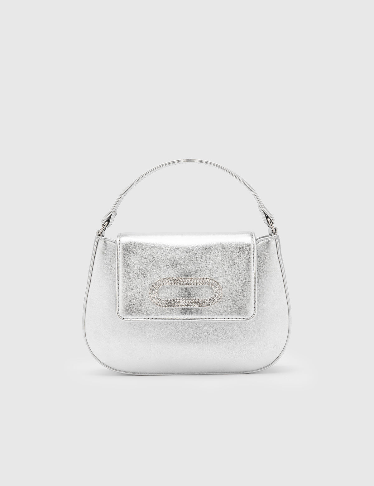 Felice Silber Leder Damen Handtasche