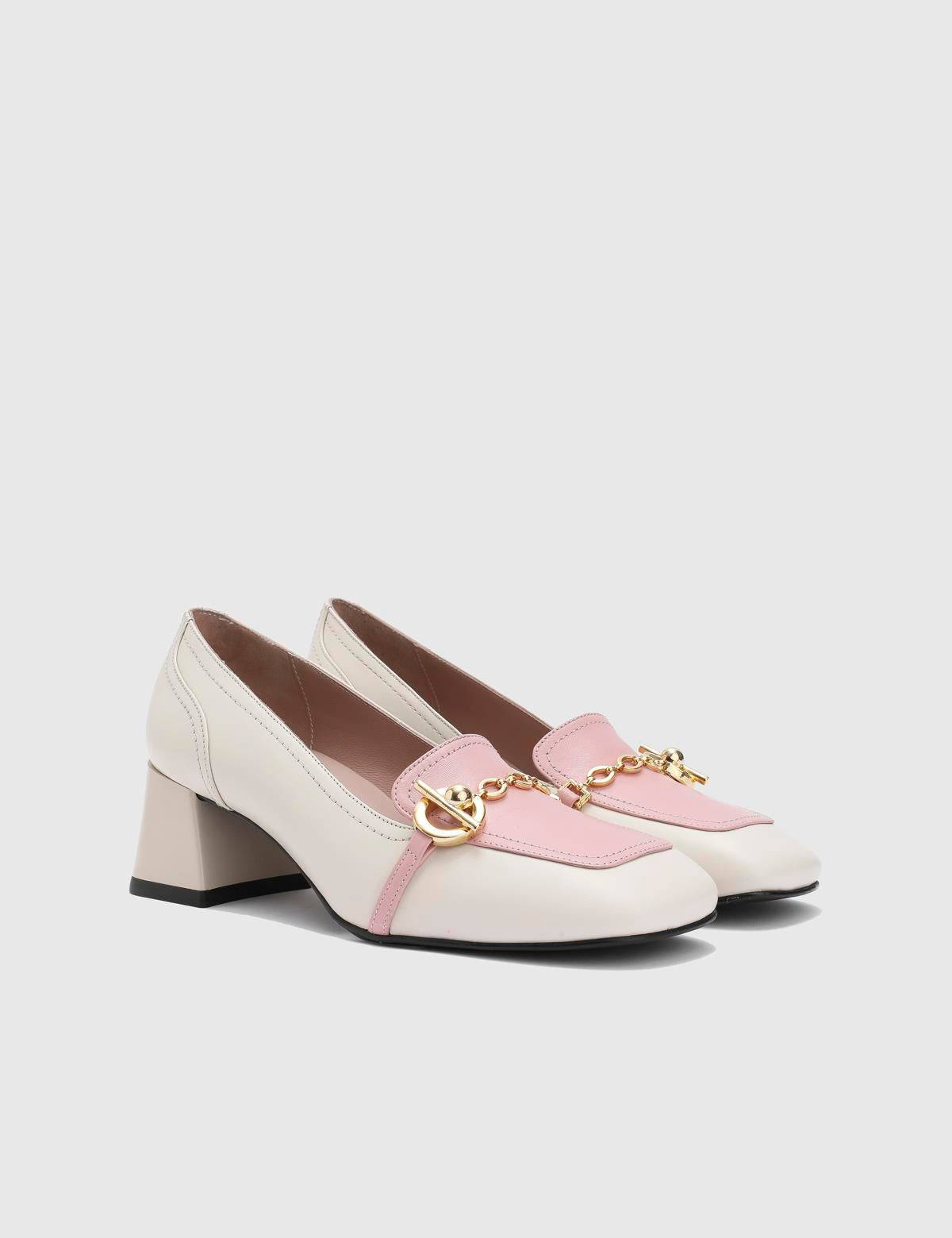 Guus Beige Leather Women's Pump