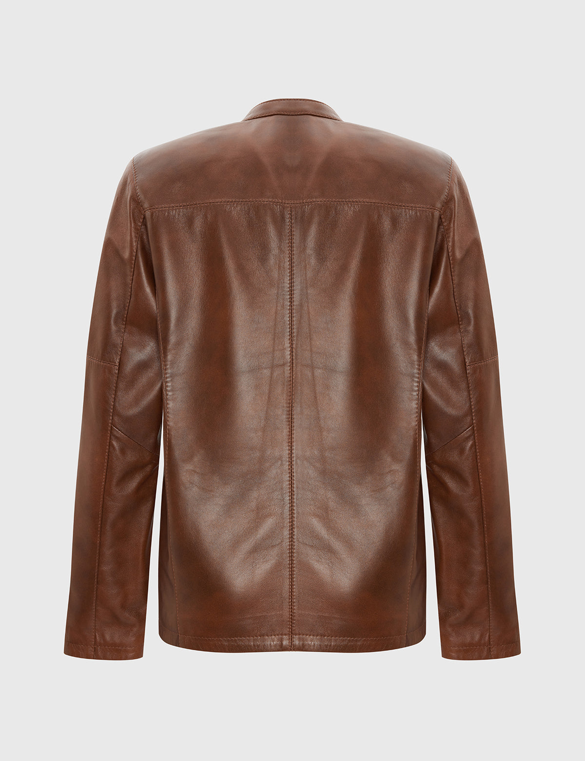 Haji Saddle Brown Men's Leather Jacket