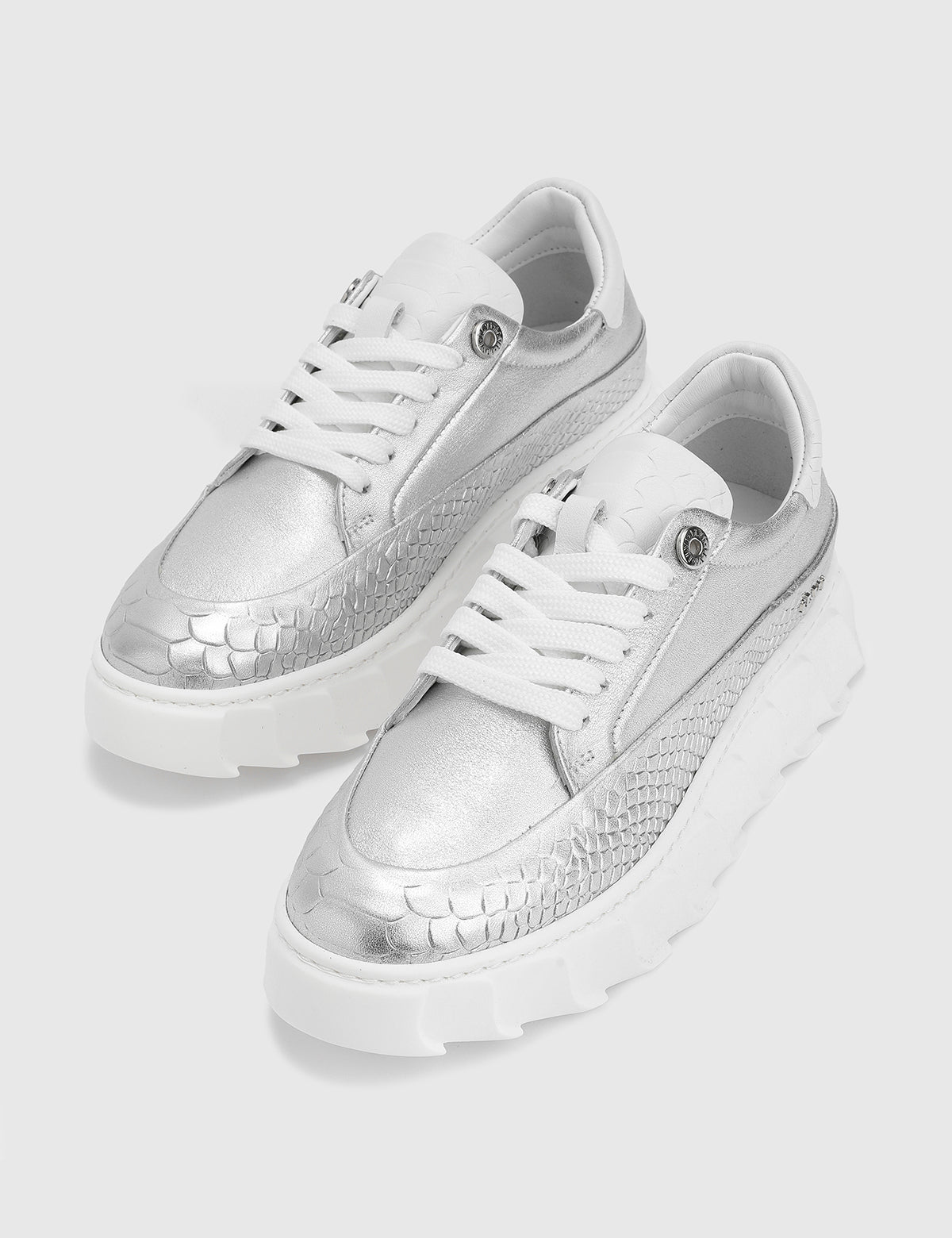 Korevaar Silver Leather Women's Sneaker