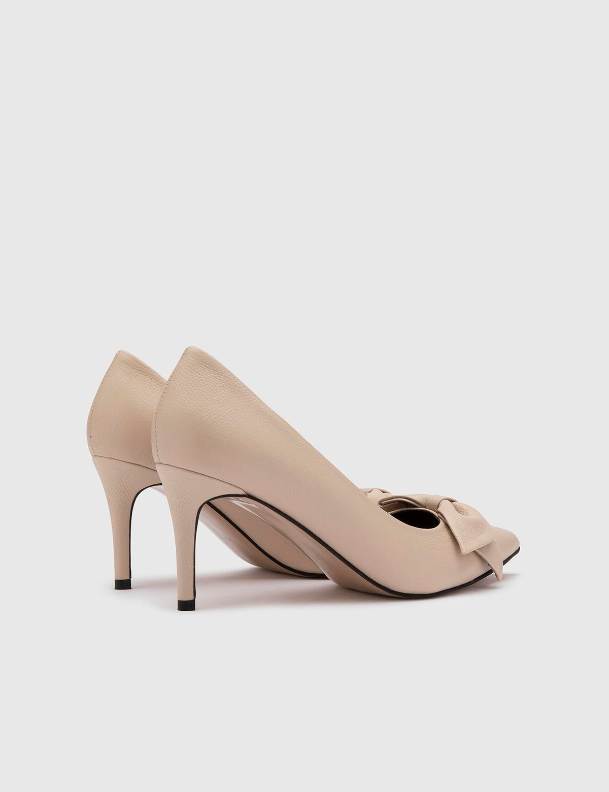 Madeira Beige Floater Leder Damen Stiletto