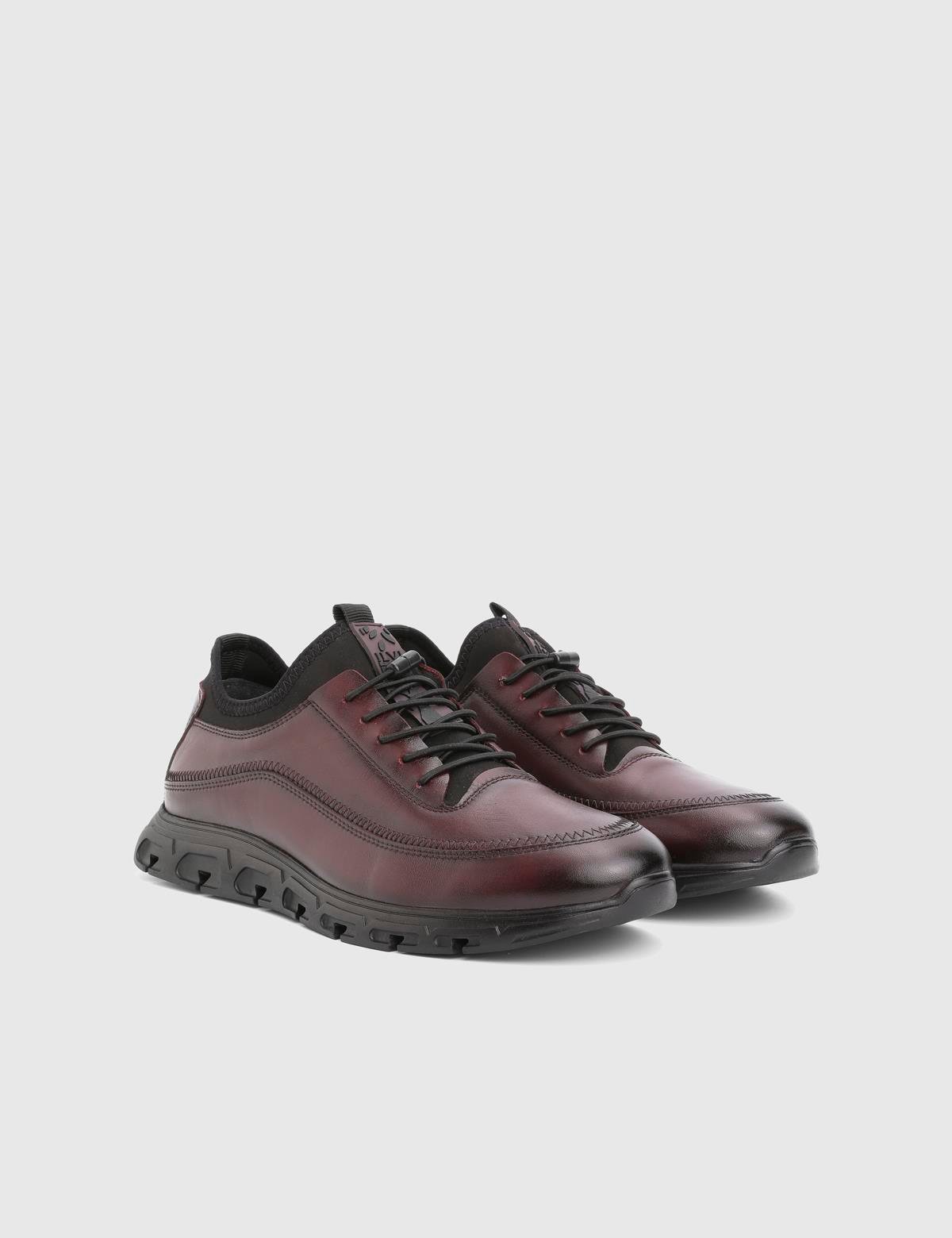 Adler Burgundy Leather Men's Sneaker