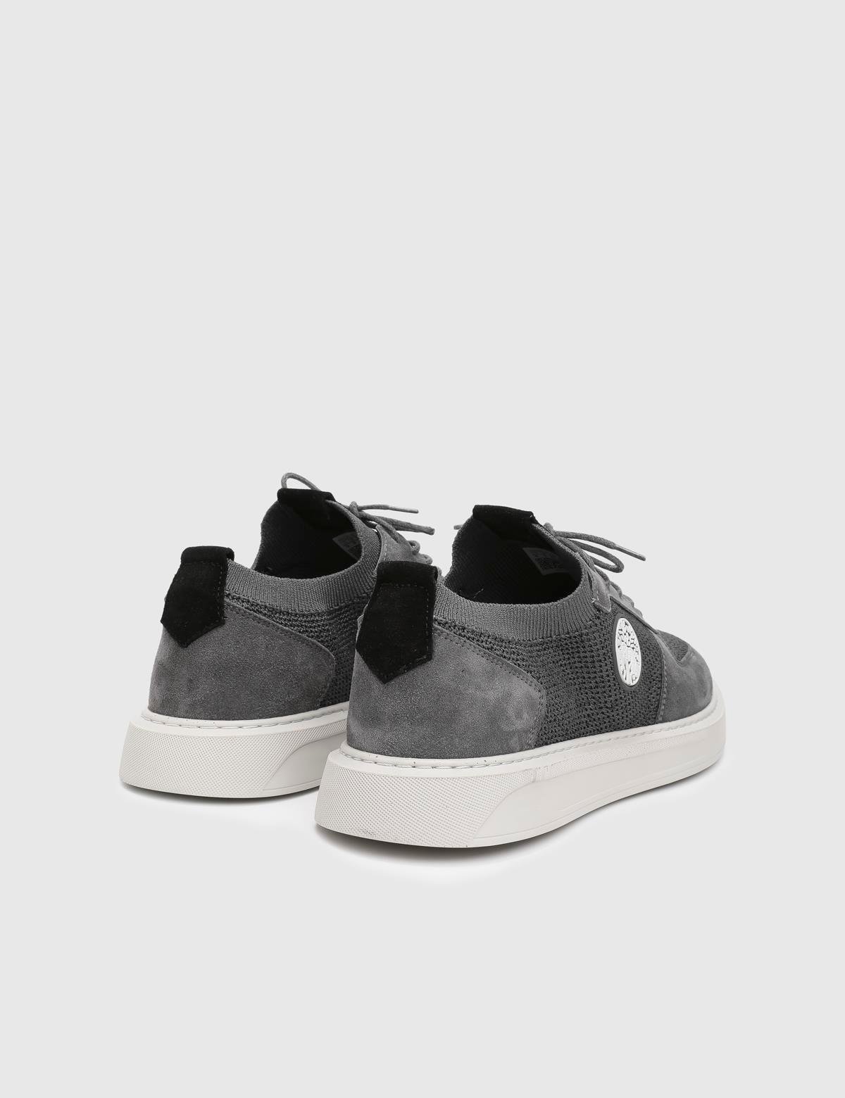 Albury Grey Suede Leather Tricot Men's Sneaker