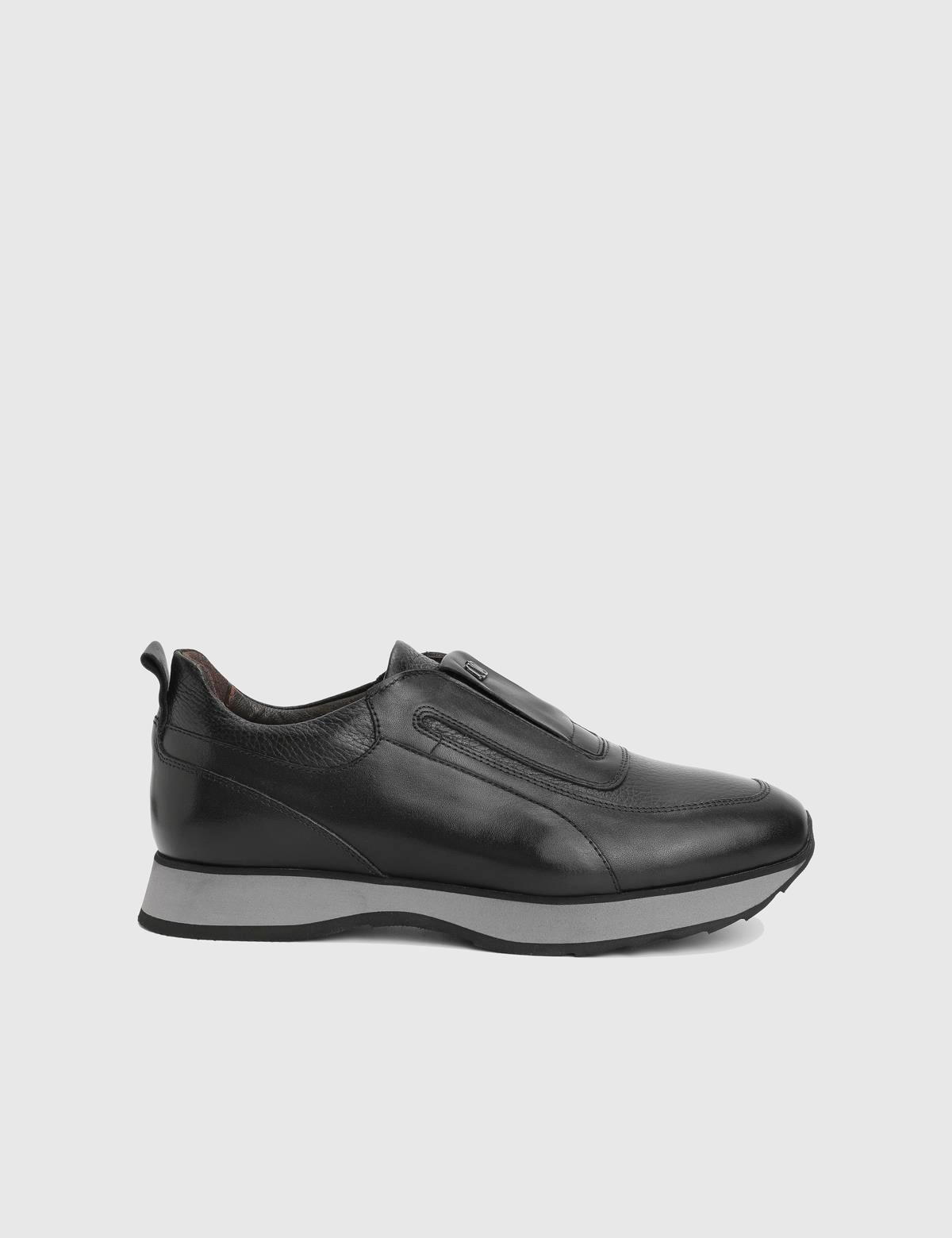 Alek Black Leather Men's Sneaker
