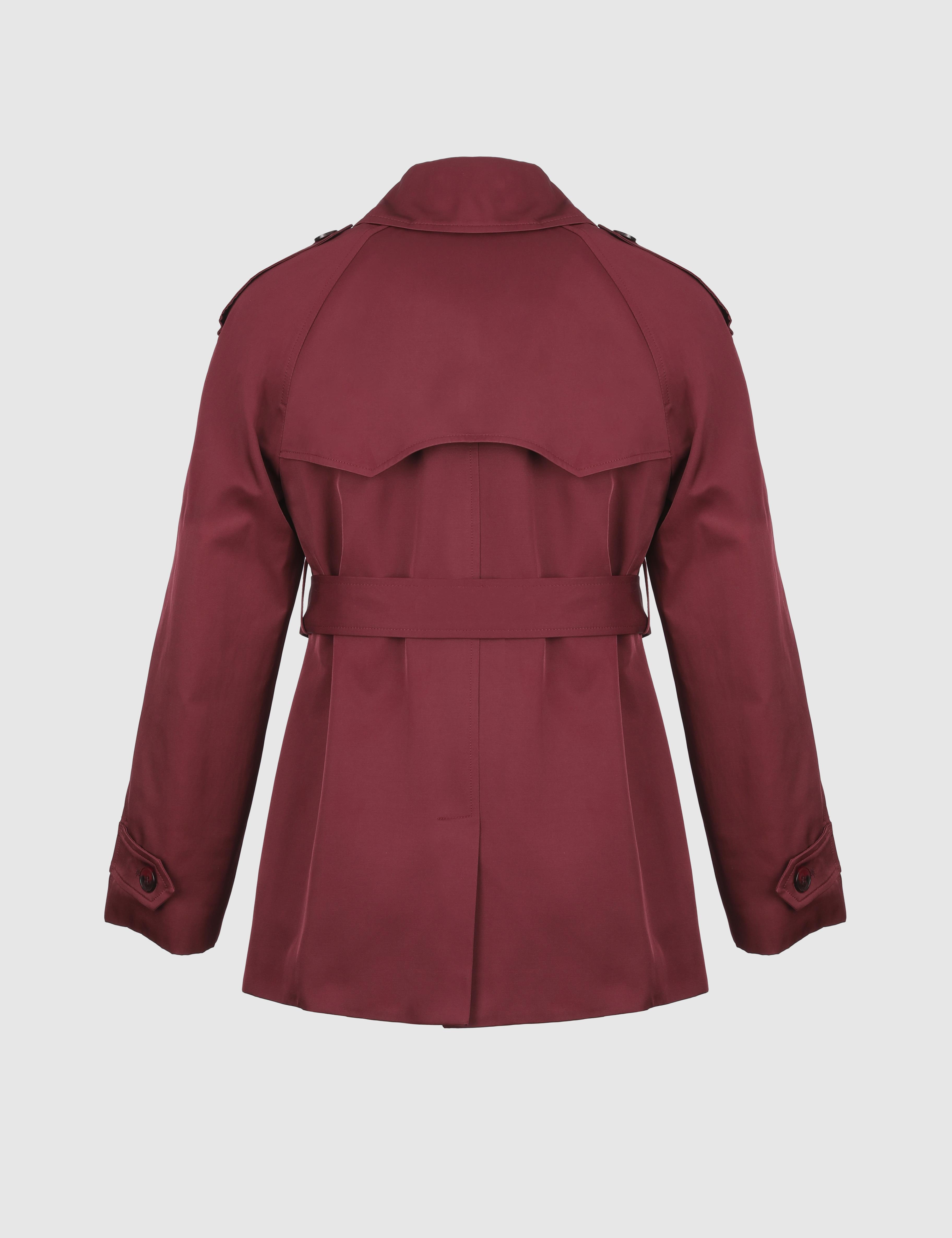 Alissia Burgundy Women's Trench Coat