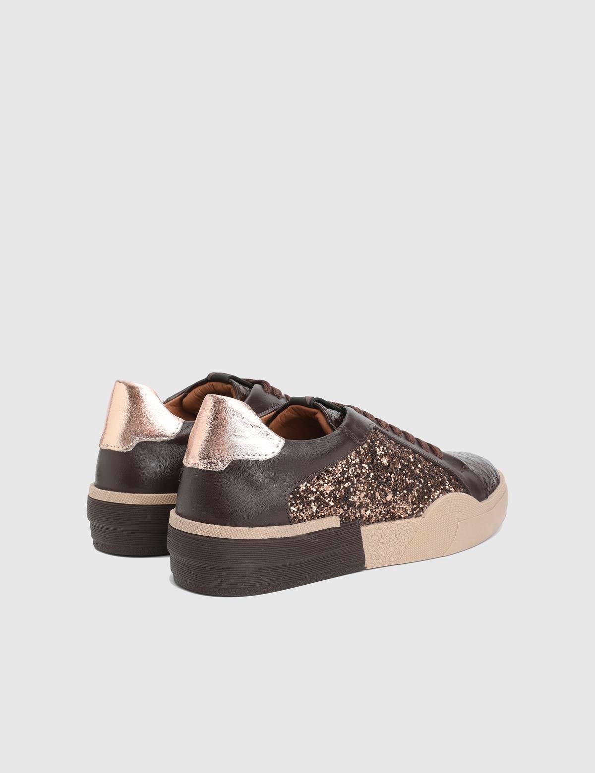 Allure Brown Leather Women's Sneaker