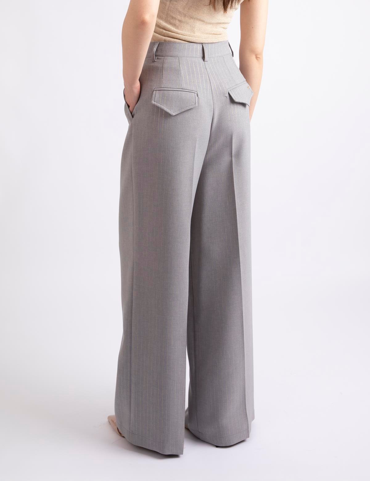 Alyones Grey Women's Palazzo Trousers
