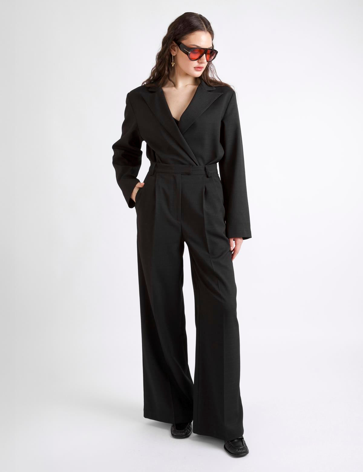 Alyones Black Women's Palazzo Trousers