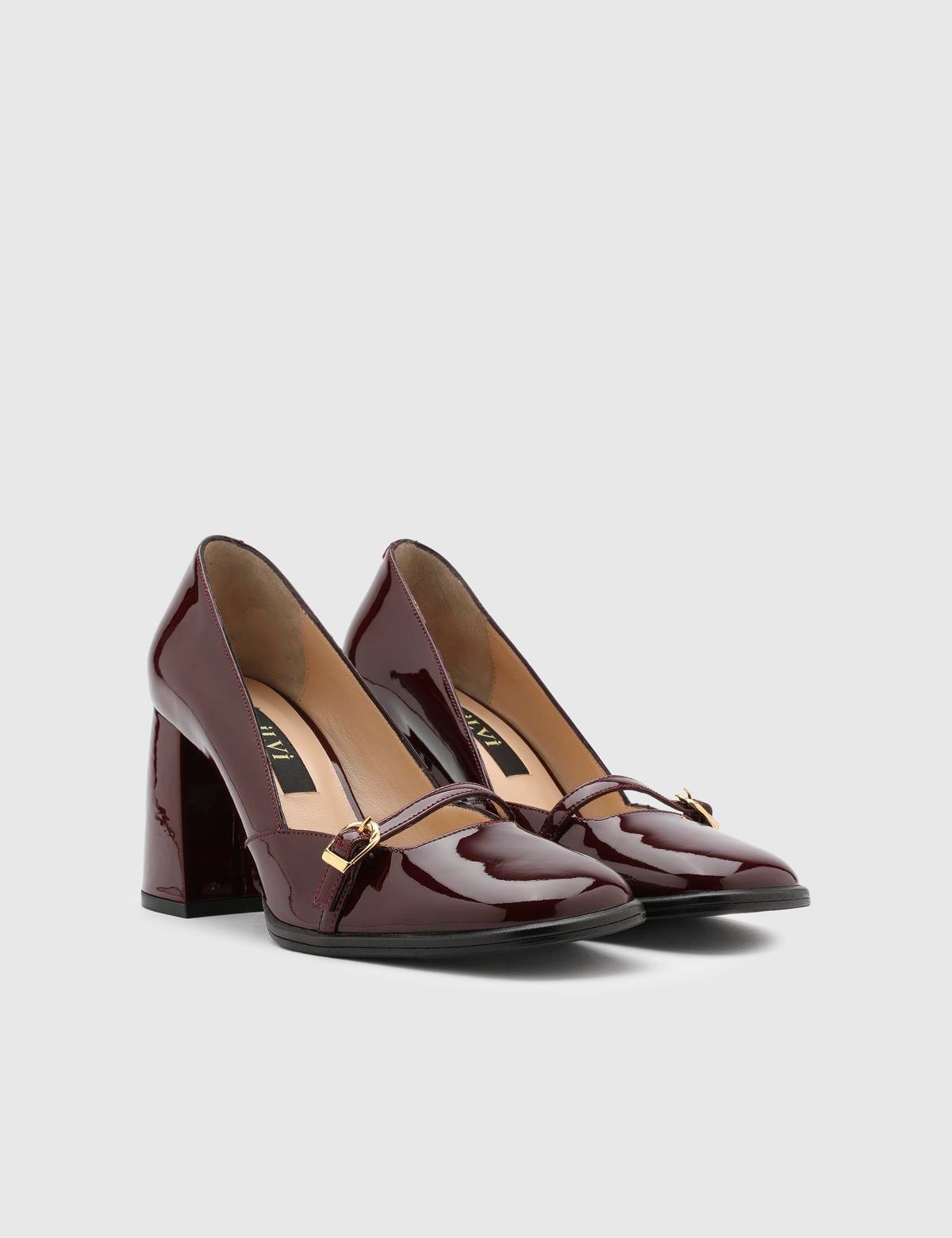 Anais Burgundy Patent Leather Women's Pump