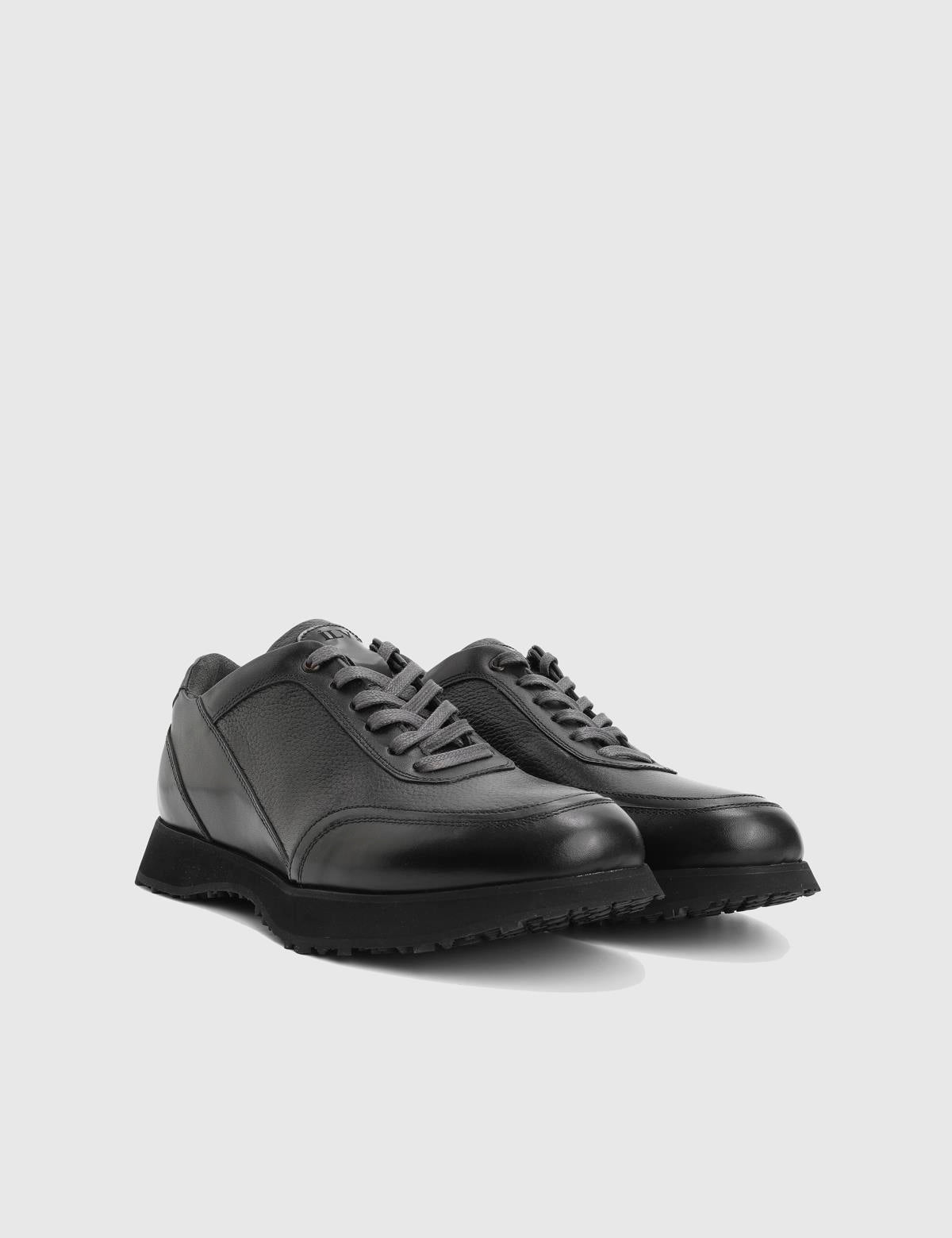 Ancis Black Leather Men's Sneaker