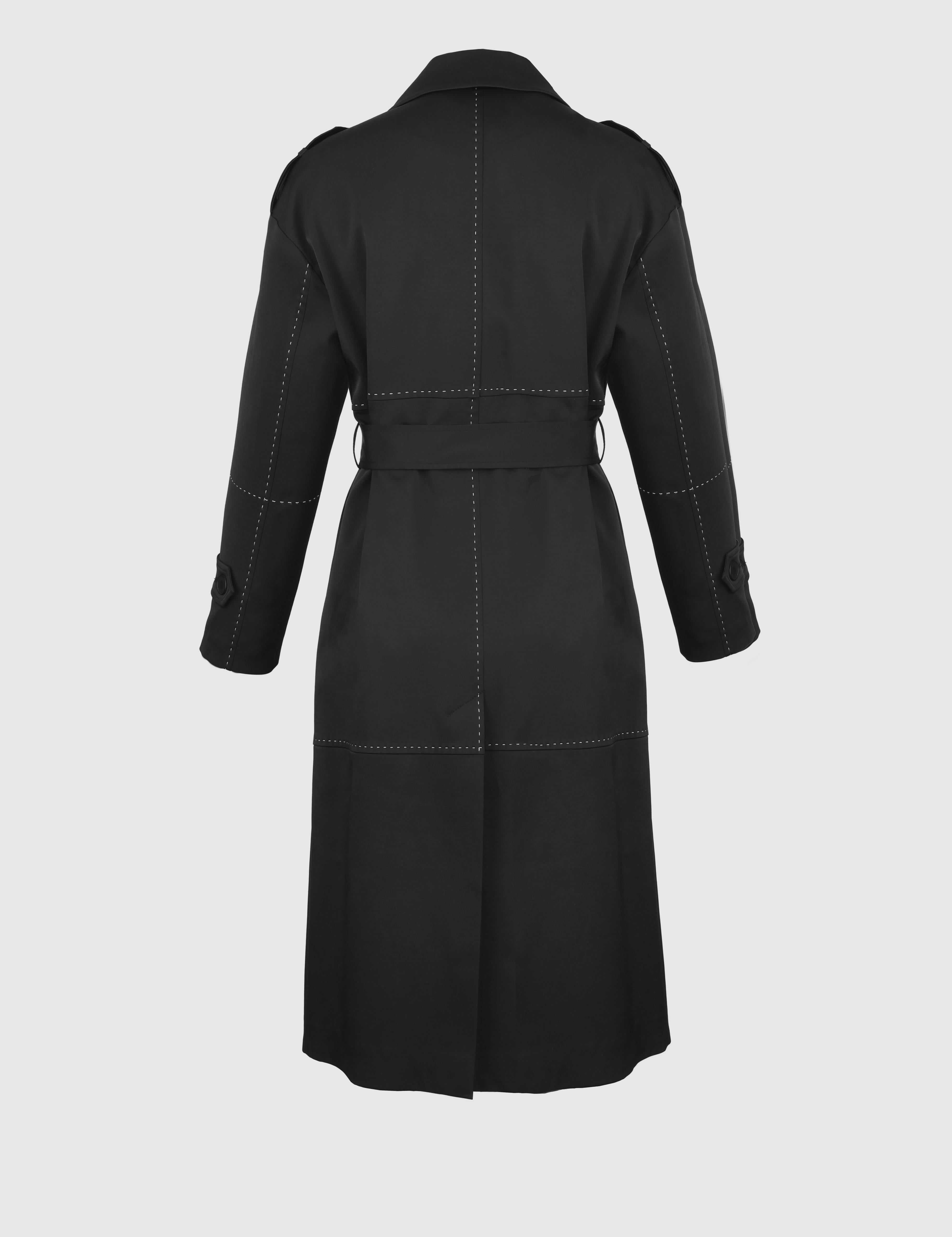 Andrada Black Women's Trench Coat