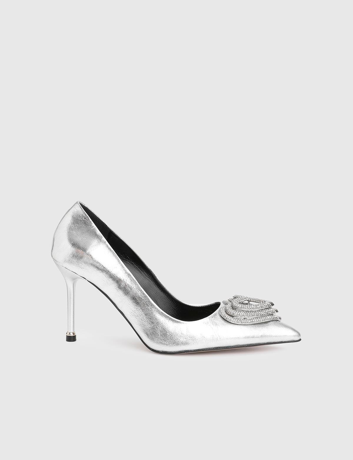 Anessa Silver Leather Women's Pump