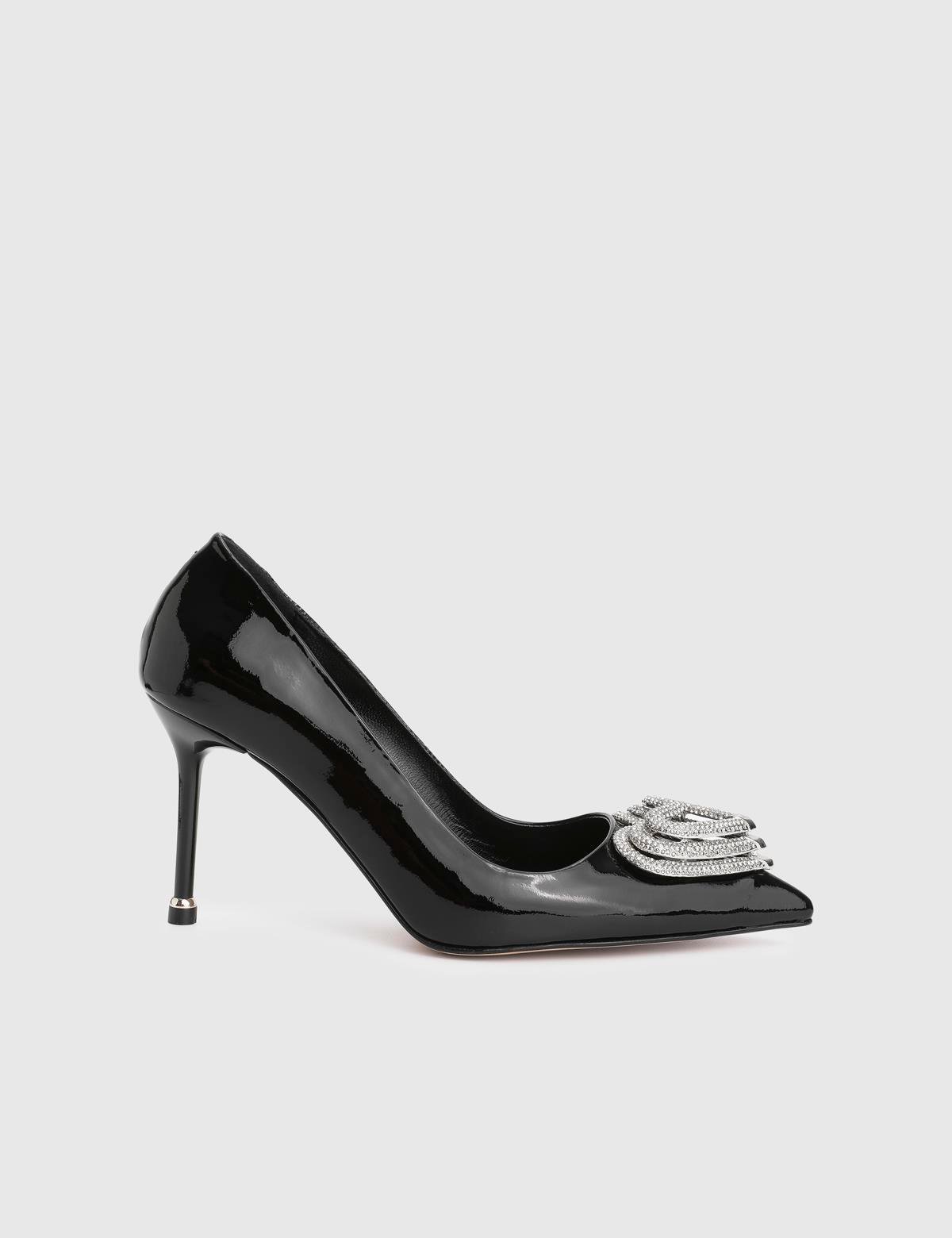 Anessa Black Patent Leather Women's Pump