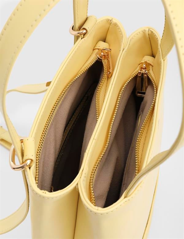 Anke Yellow Floater Leather Women's Backpack