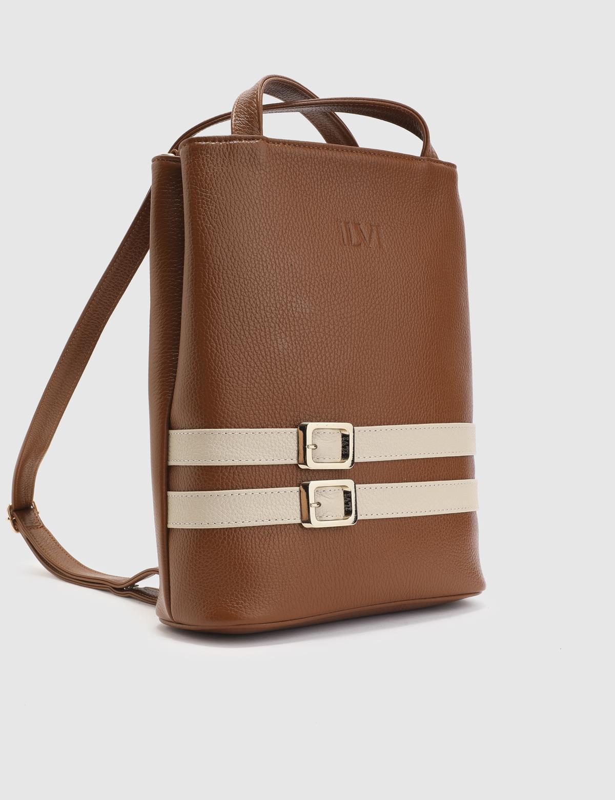 Anke Saddle Brown Floater Leather Women's Backpack