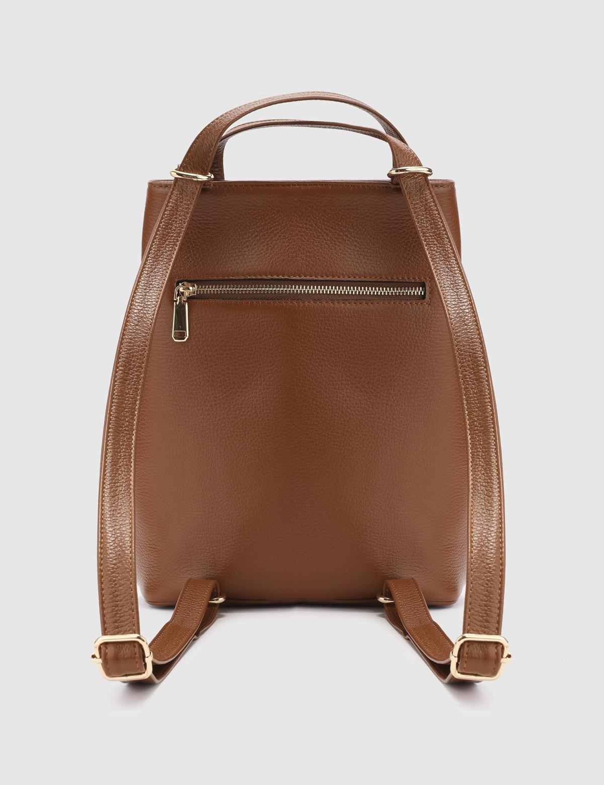 Anke Saddle Brown Floater Leather Women's Backpack