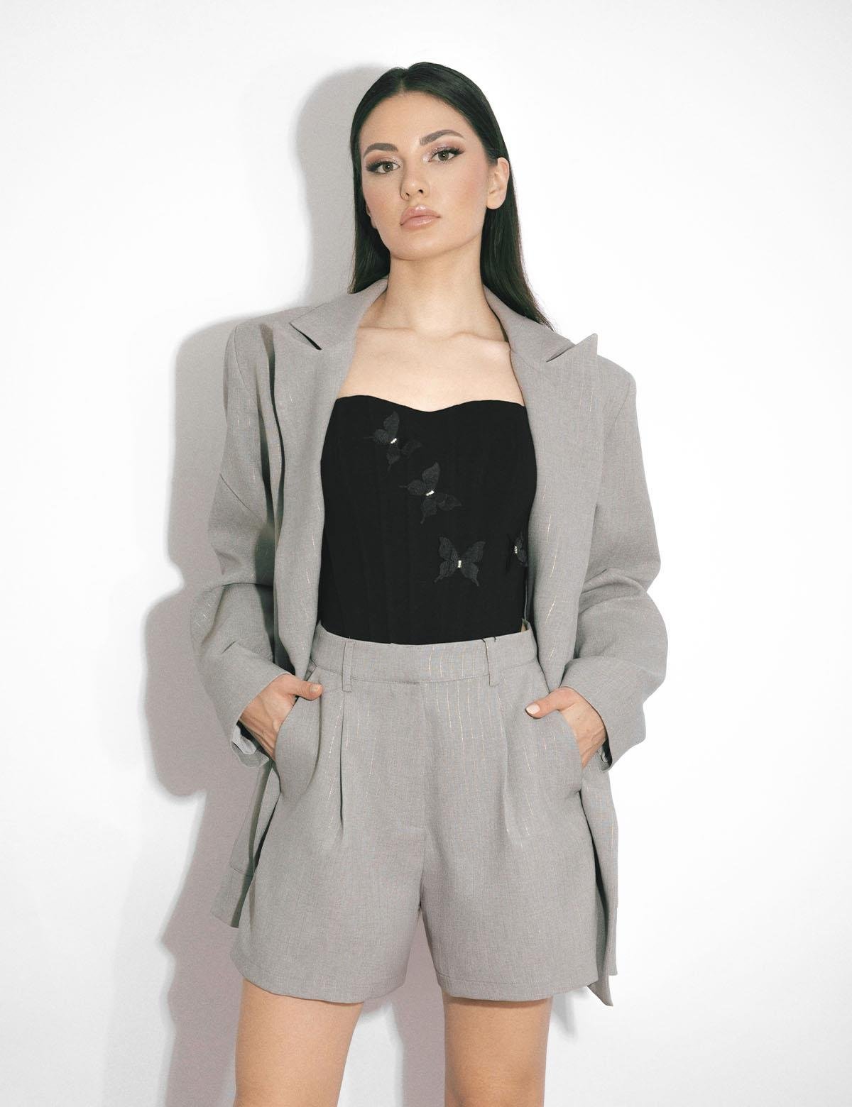 Annalisa Grey Women's Oversized Jacket