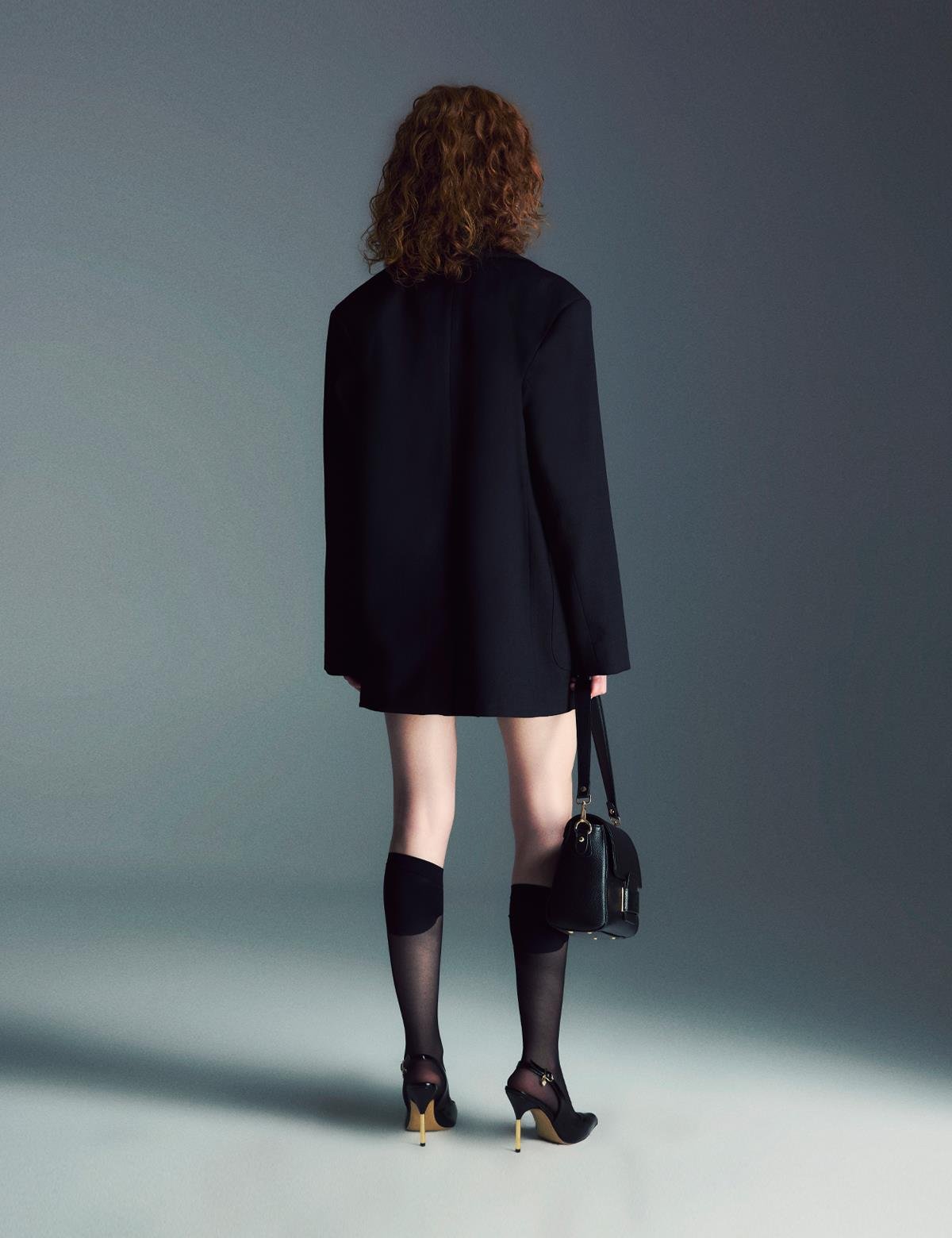 Annalisa Black Women's Oversized Jacket