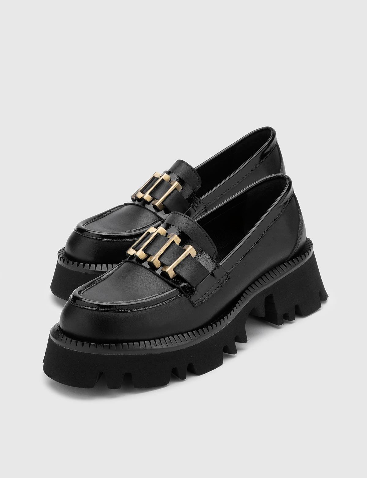 Anto Black Patent Leather Women's Loafer