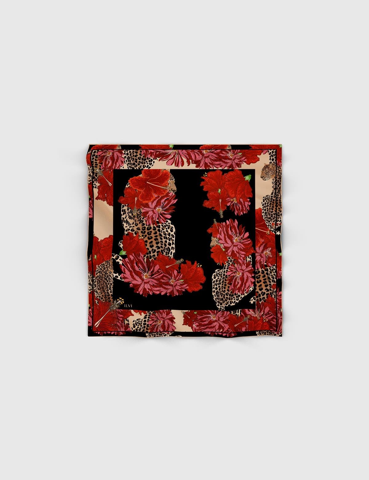 Anubis Red Silk Twill Women's Bandana