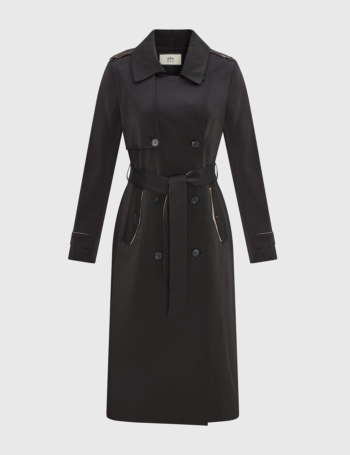 Arira Black Women's Trench Coat