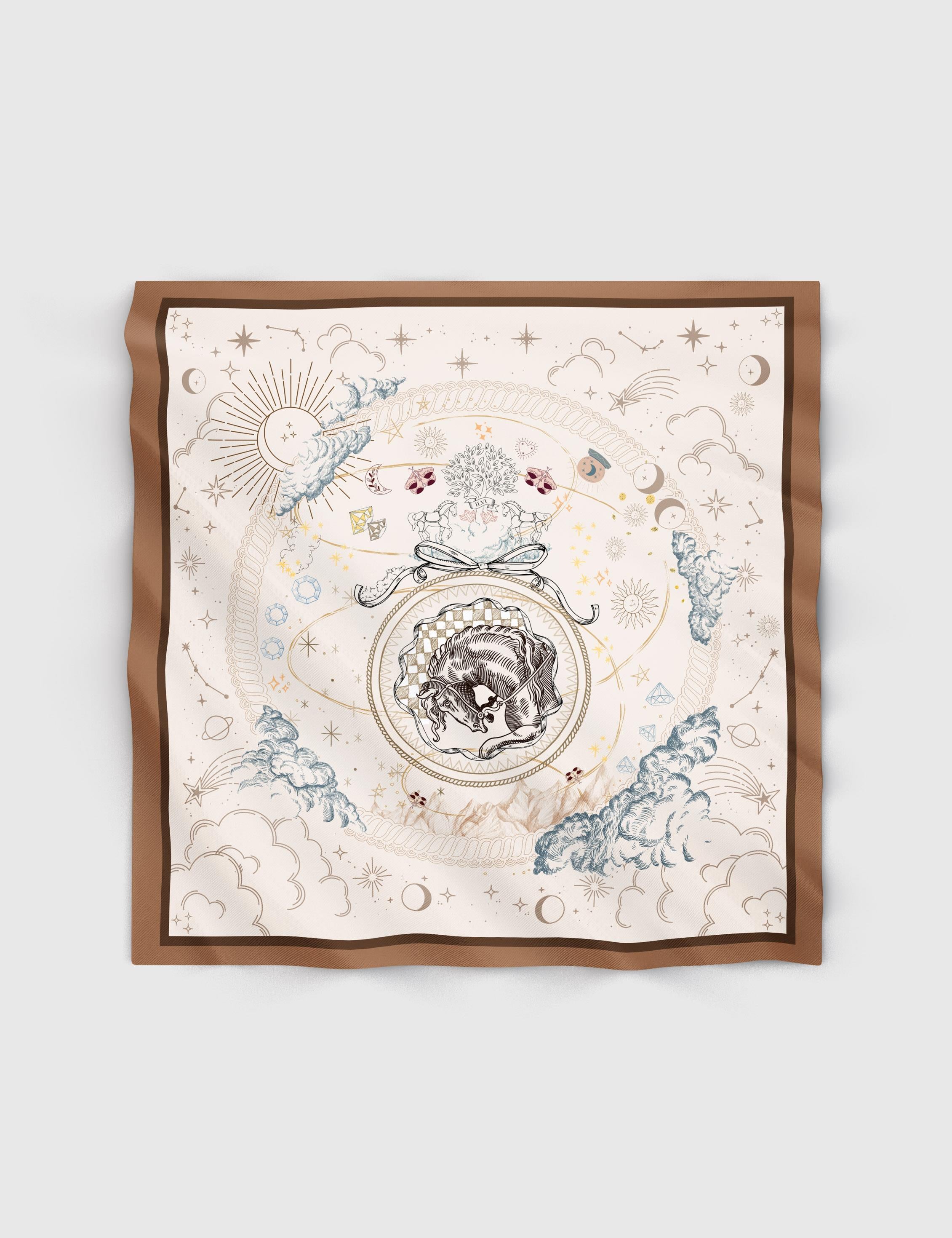 Arita Ecru Silk Twill Women's Scarf