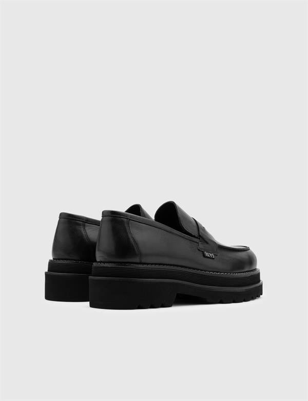 Arve Black Leather Men's Loafer